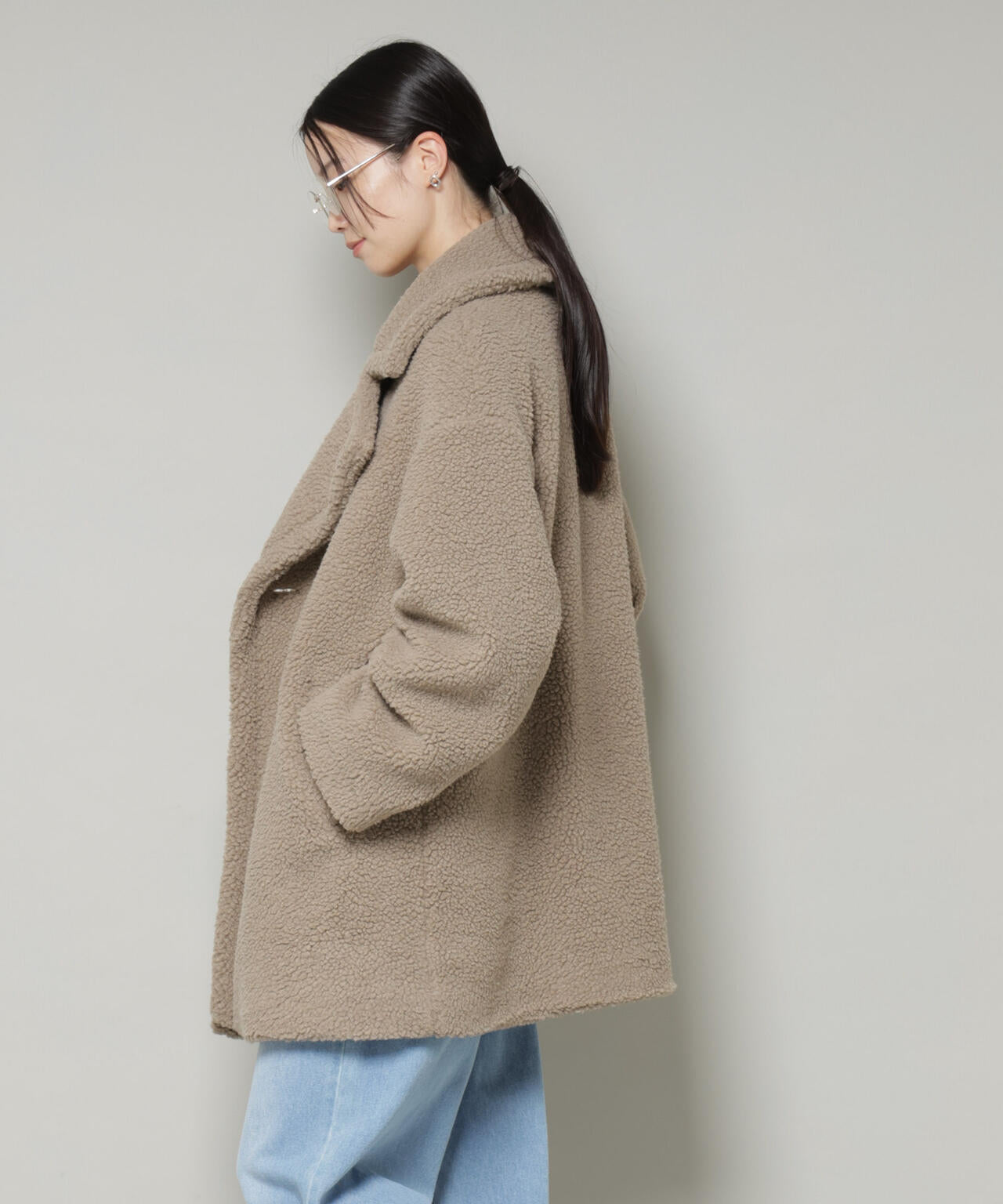 ボアワイドダブルボタンコート 6735211307