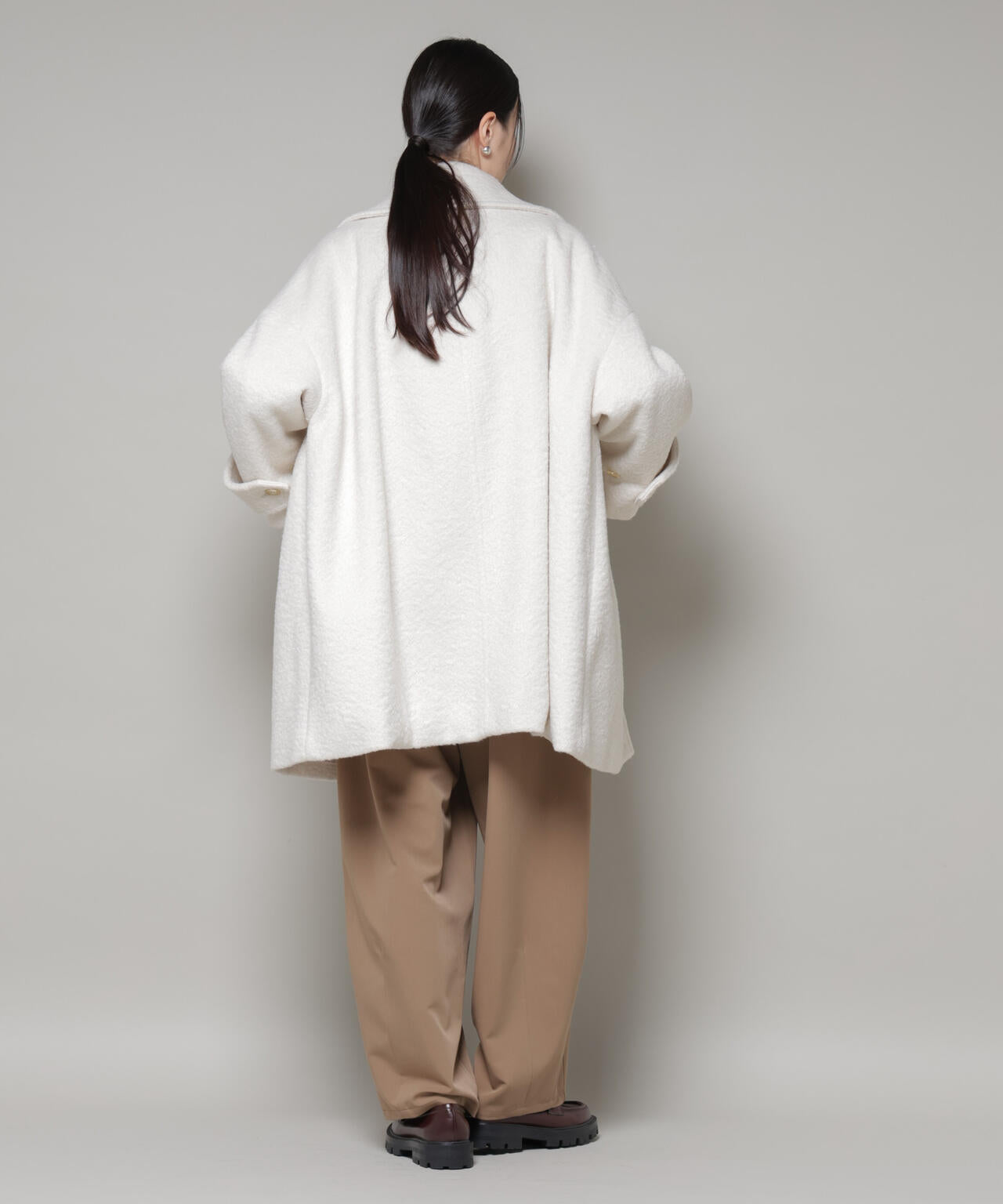 ブークレスタンドカラーミドルコート 6735211309