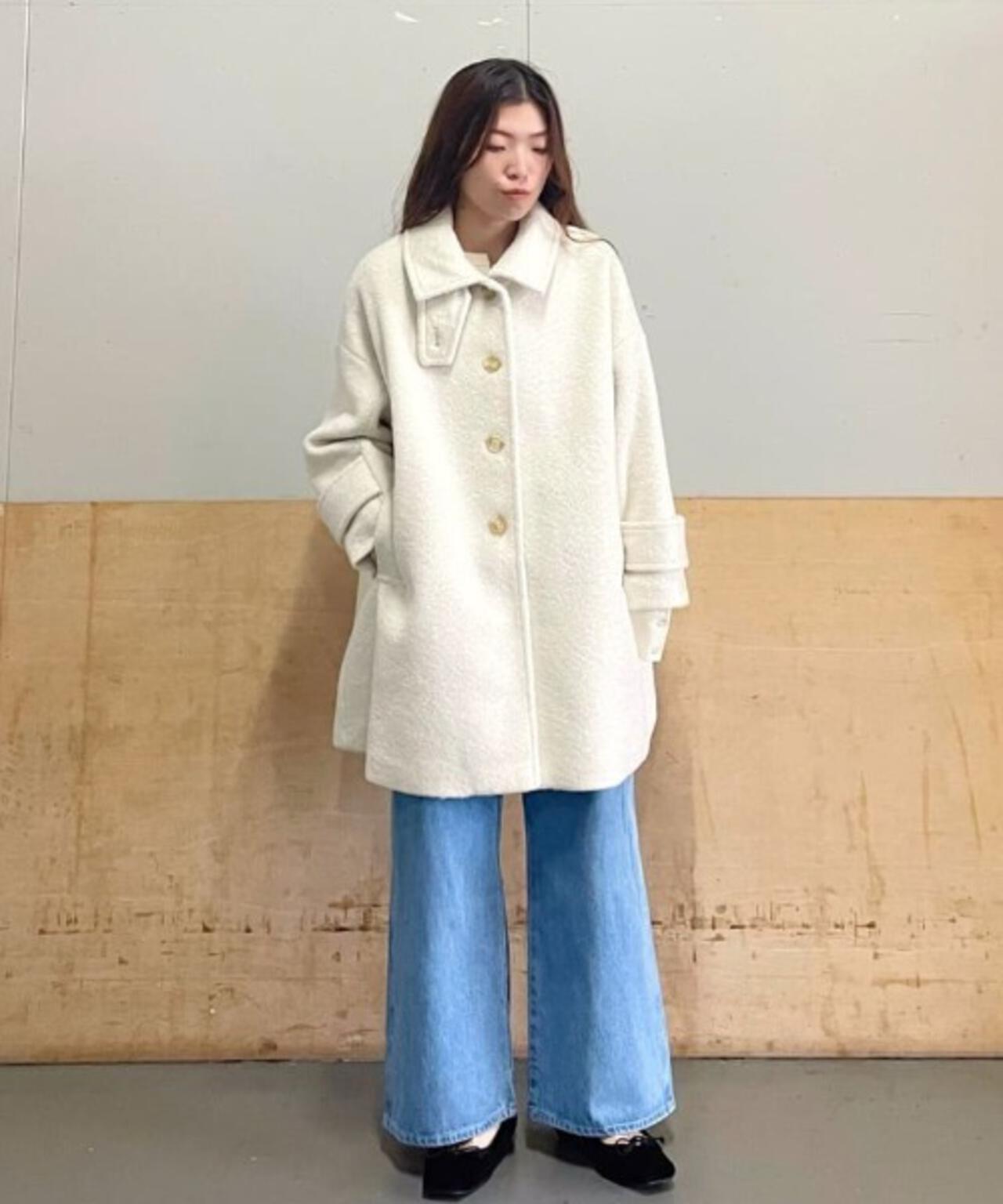 ブークレスタンドカラーミドルコート 6735211309