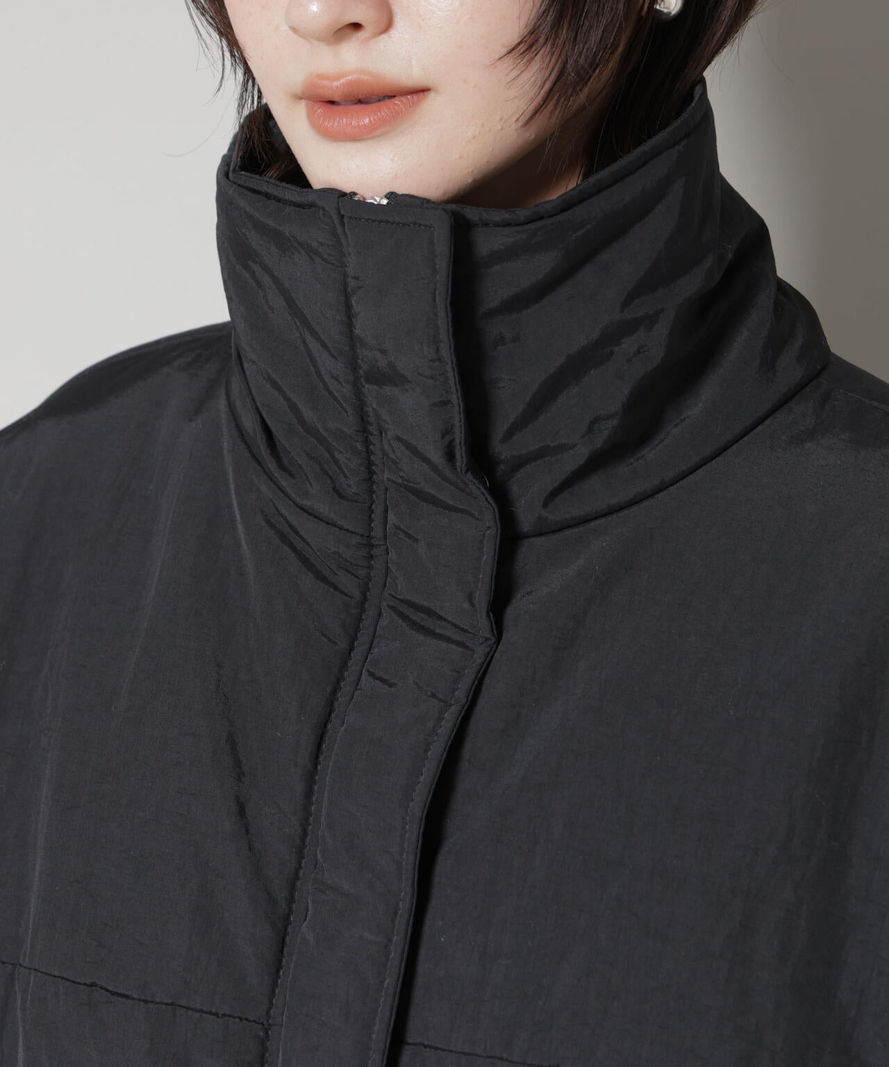 撥水加工 中綿スタンドオーバージップブルゾン 6735212300