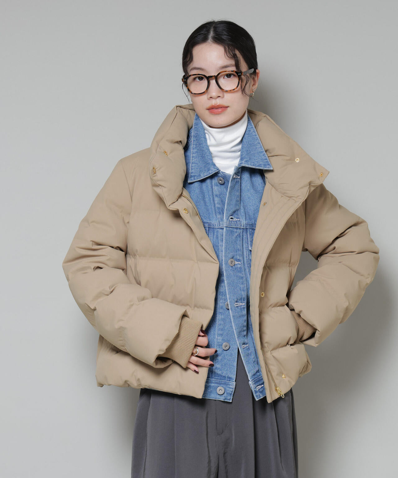 ボリュームネックダウンショートコート 6735214304