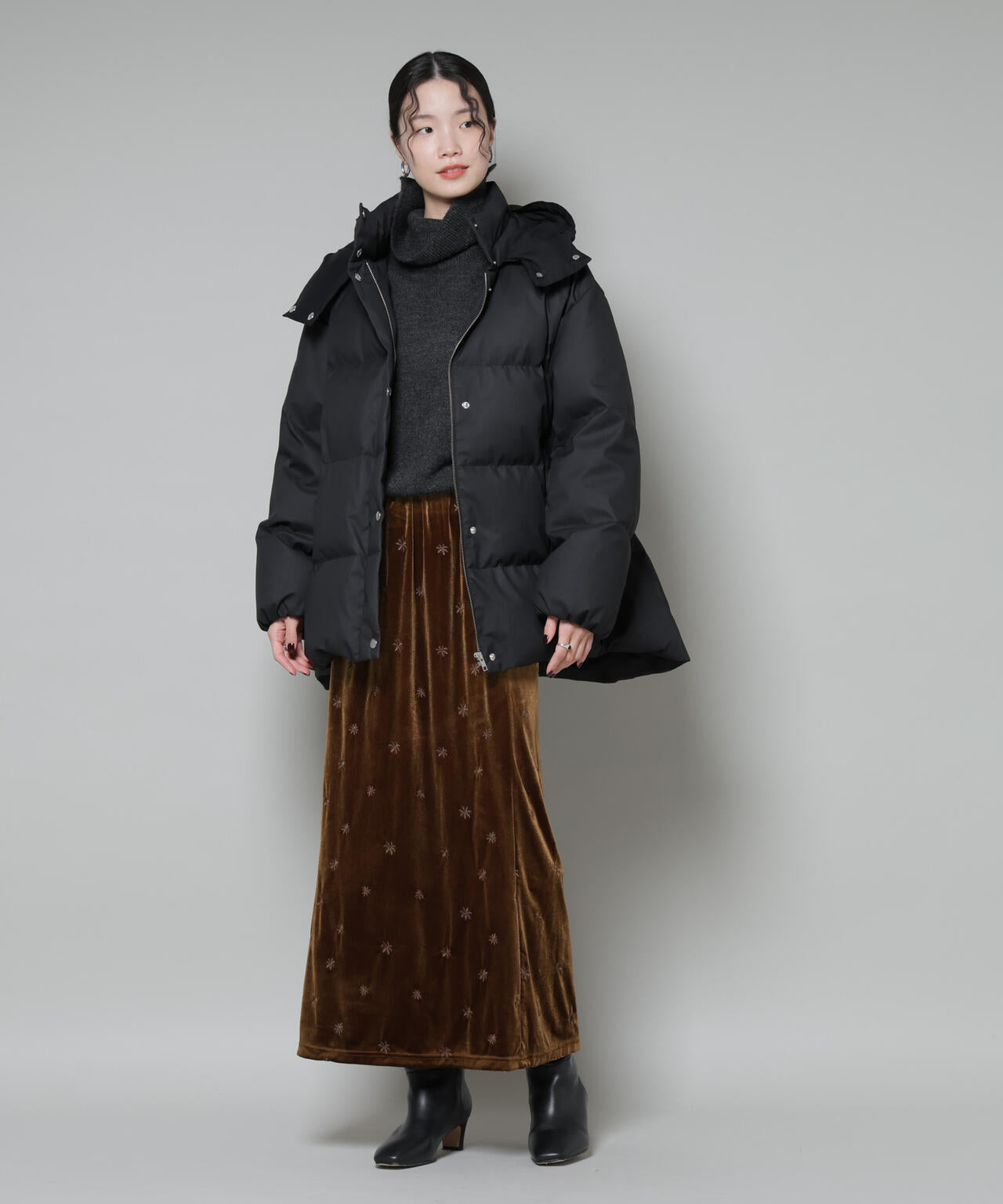 Aラインミドルダウンコート 6735214305