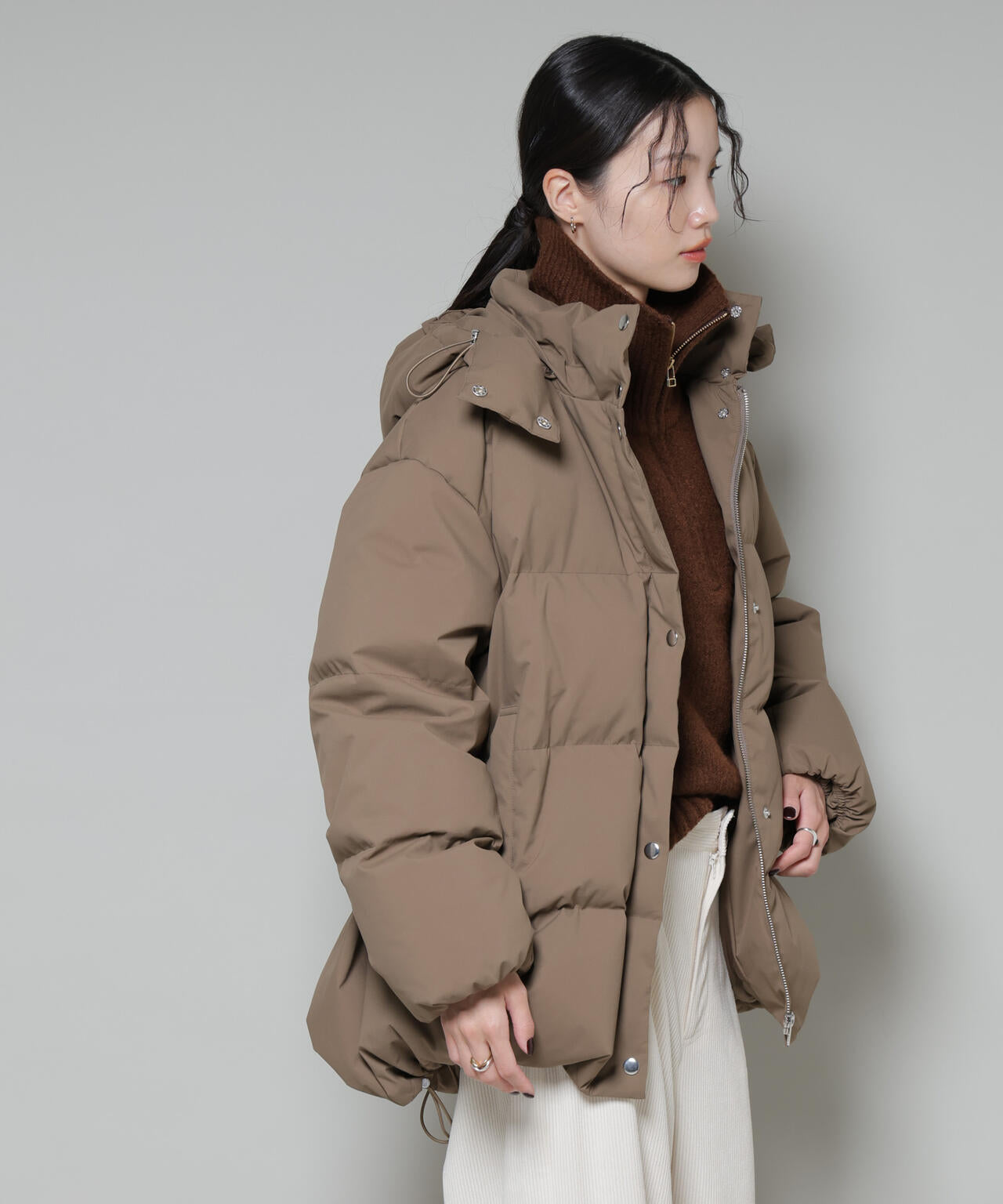 Aラインミドルダウンコート 6735214305