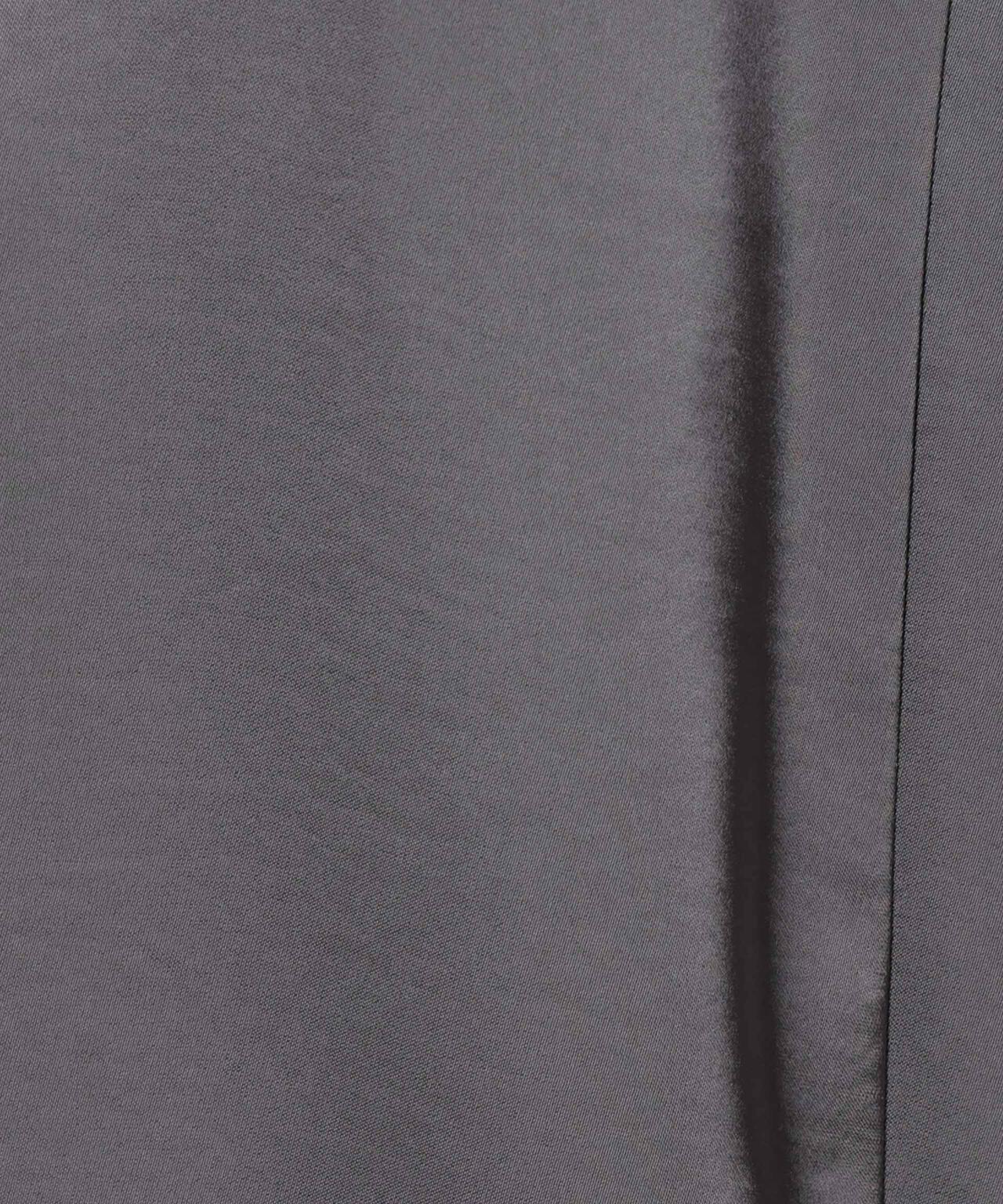 シャーリングギャザースリーブサテンマキシワンピース 6735219322