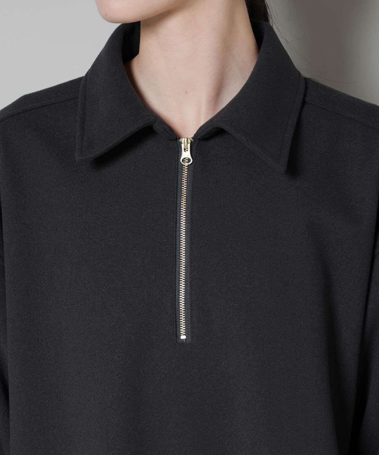 ソフトメルトンジャージーハーフジップワンピース 6735219327