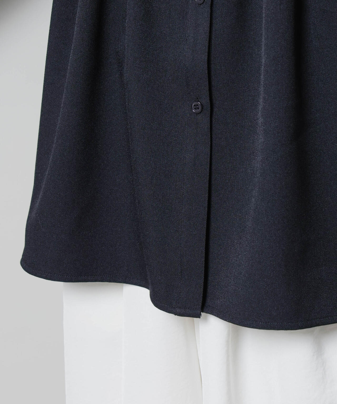 ウールライクポリエステル前後2way切り替えペプラムブラウス(セットアップ可) 6735220314