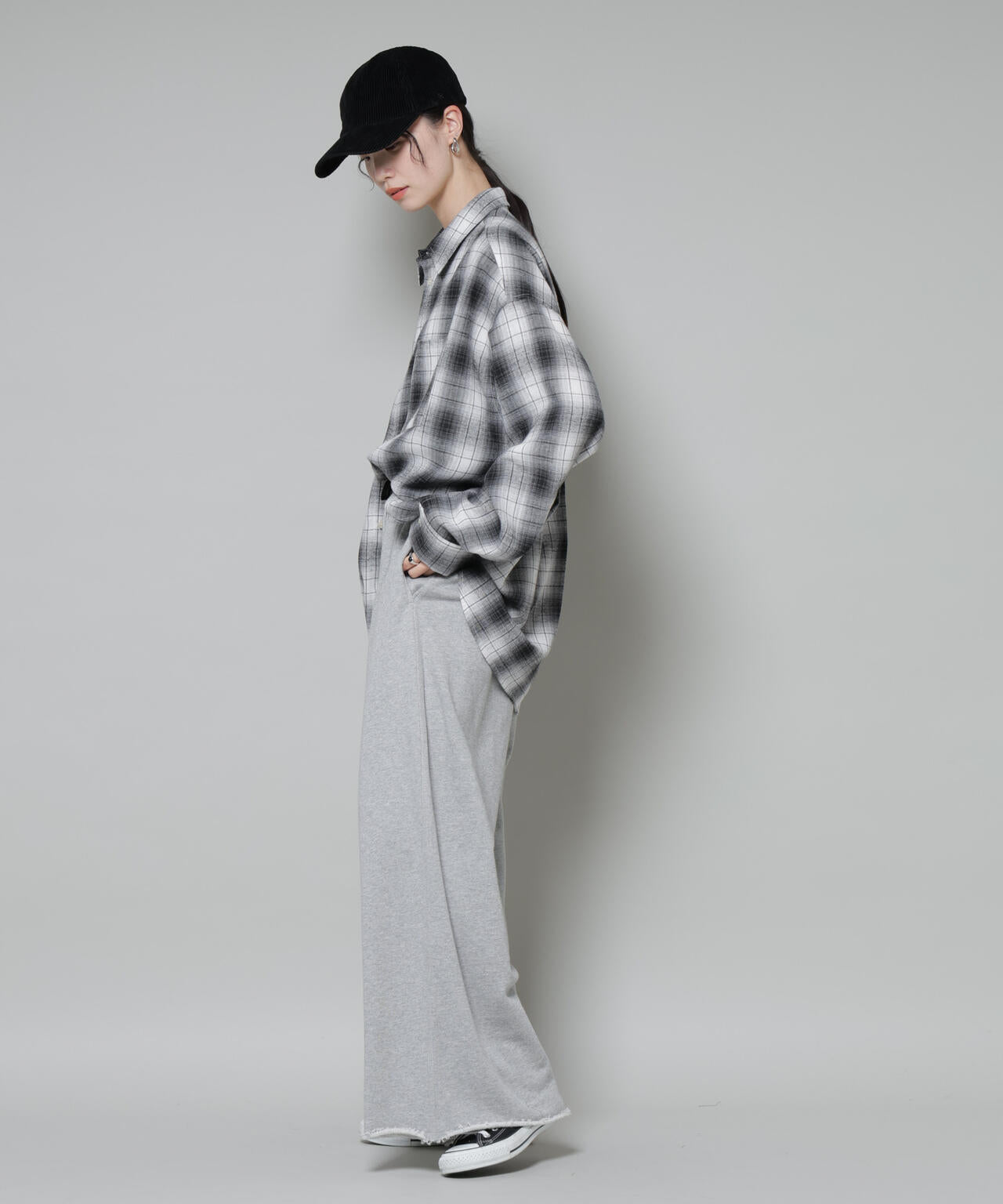 オーバーサイズチェックシャツ 6735220316