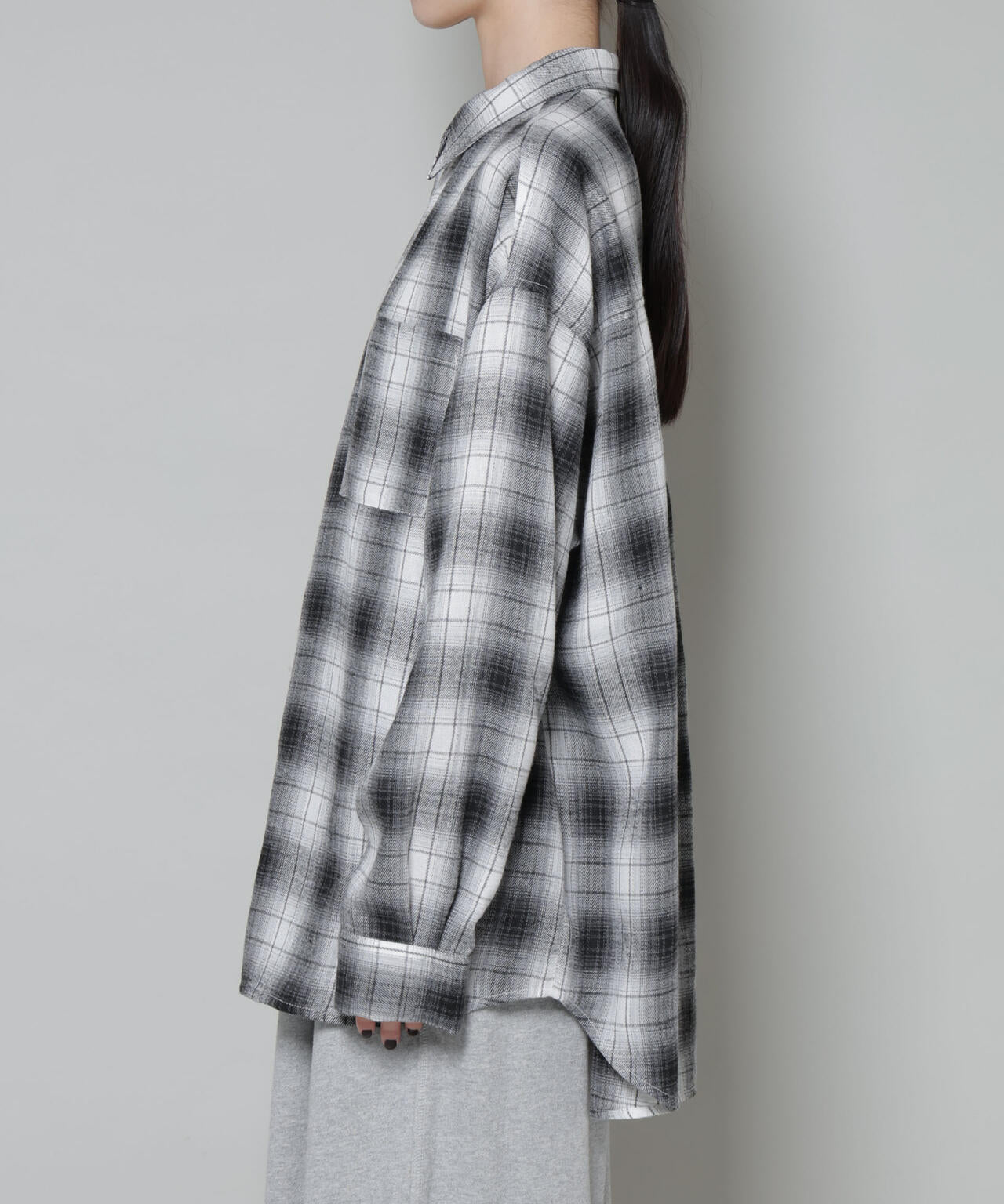 オーバーサイズチェックシャツ 6735220316