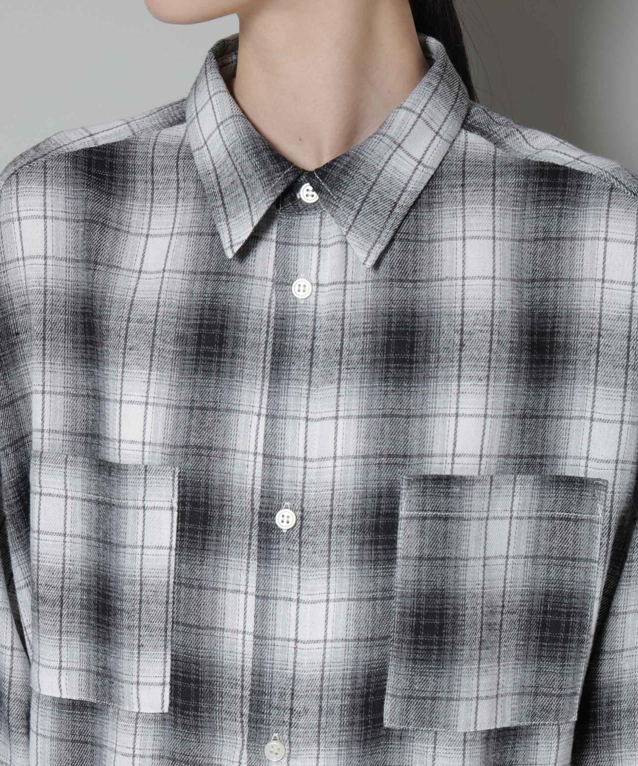 オーバーサイズチェックシャツ 6735220316