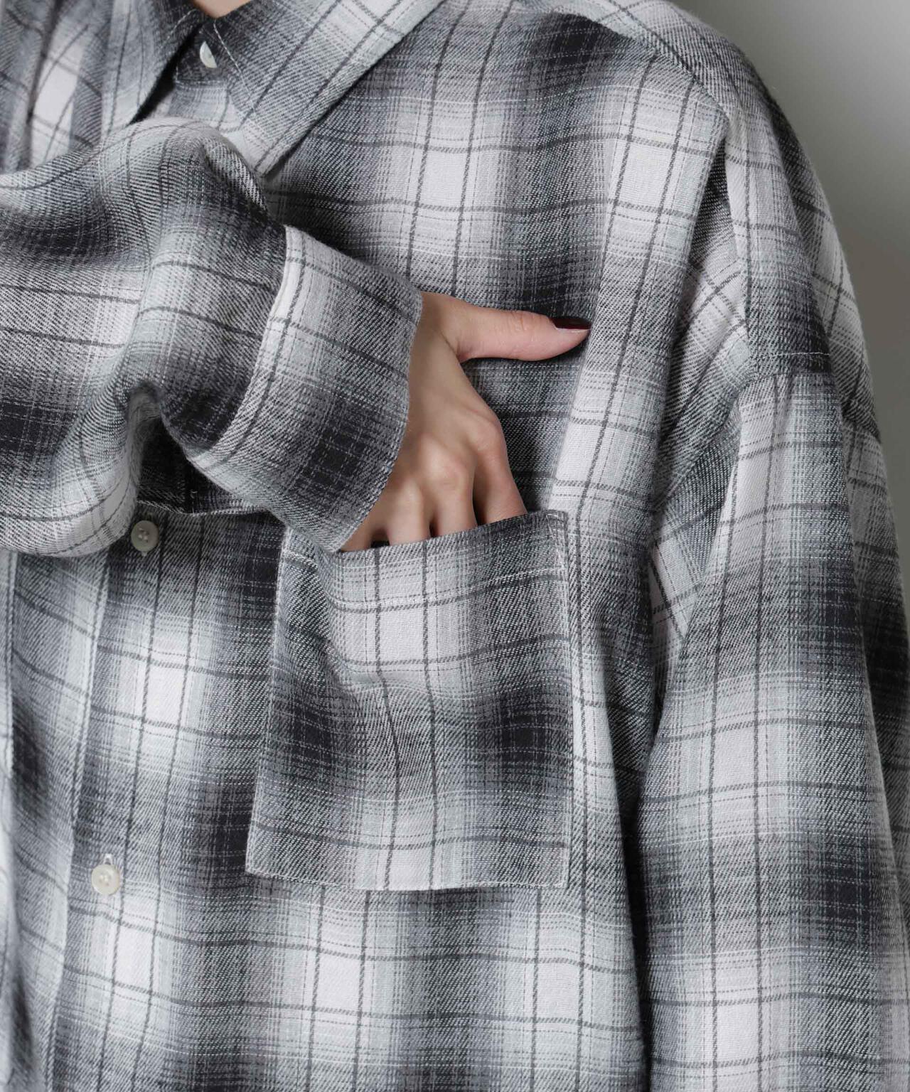オーバーサイズチェックシャツ 6735220316