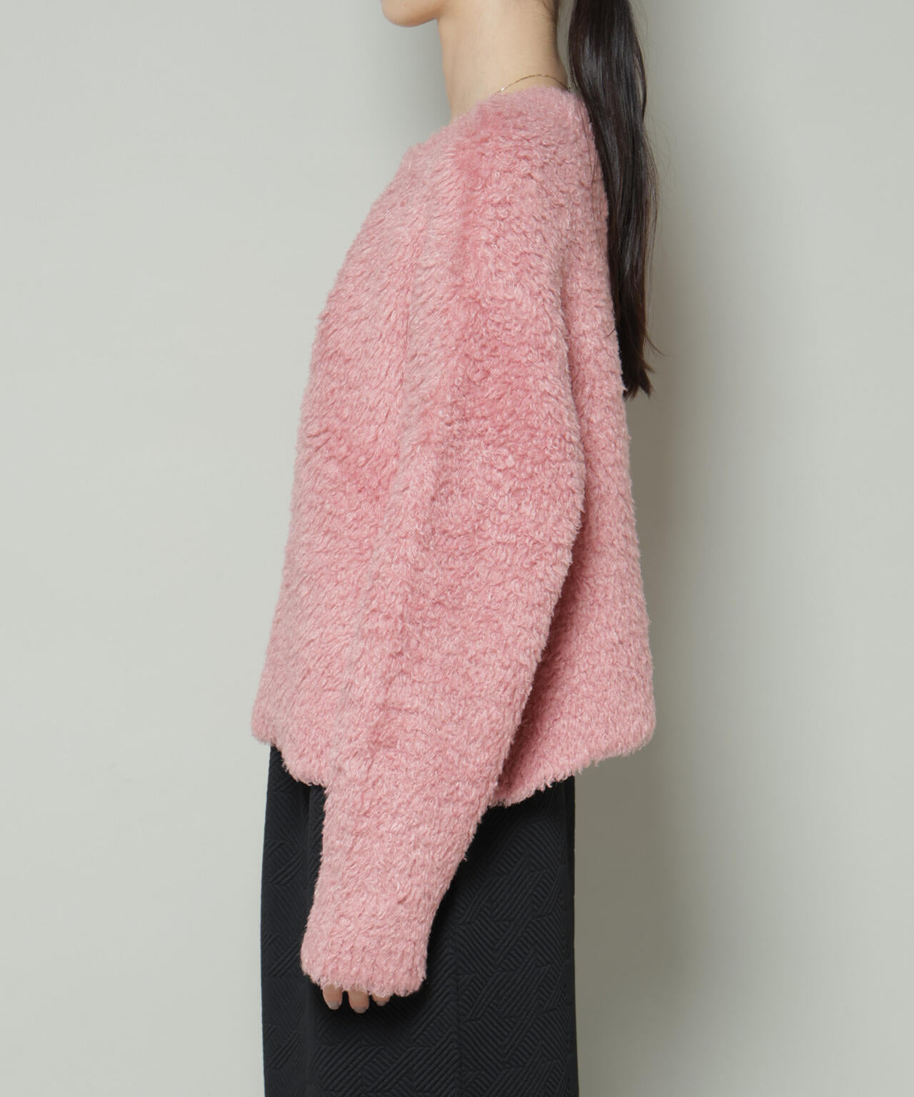 クロップドワイド起毛加工ニットトップス 6735222335