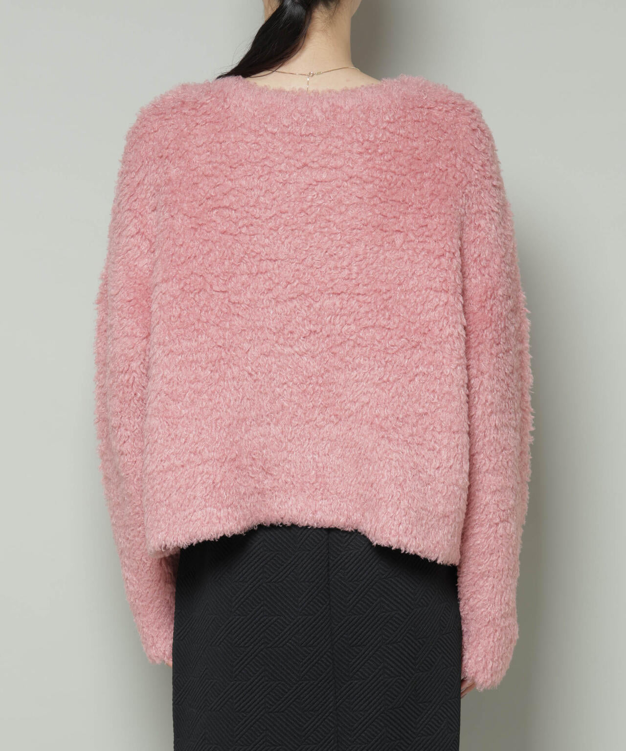 クロップドワイド起毛加工ニットトップス 6735222335