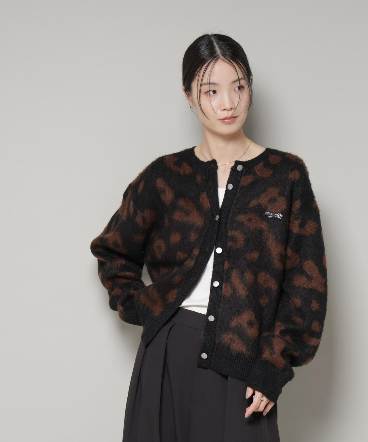 PENNEYS別注TheFOXレオパードクルーカーディガン 6735222337