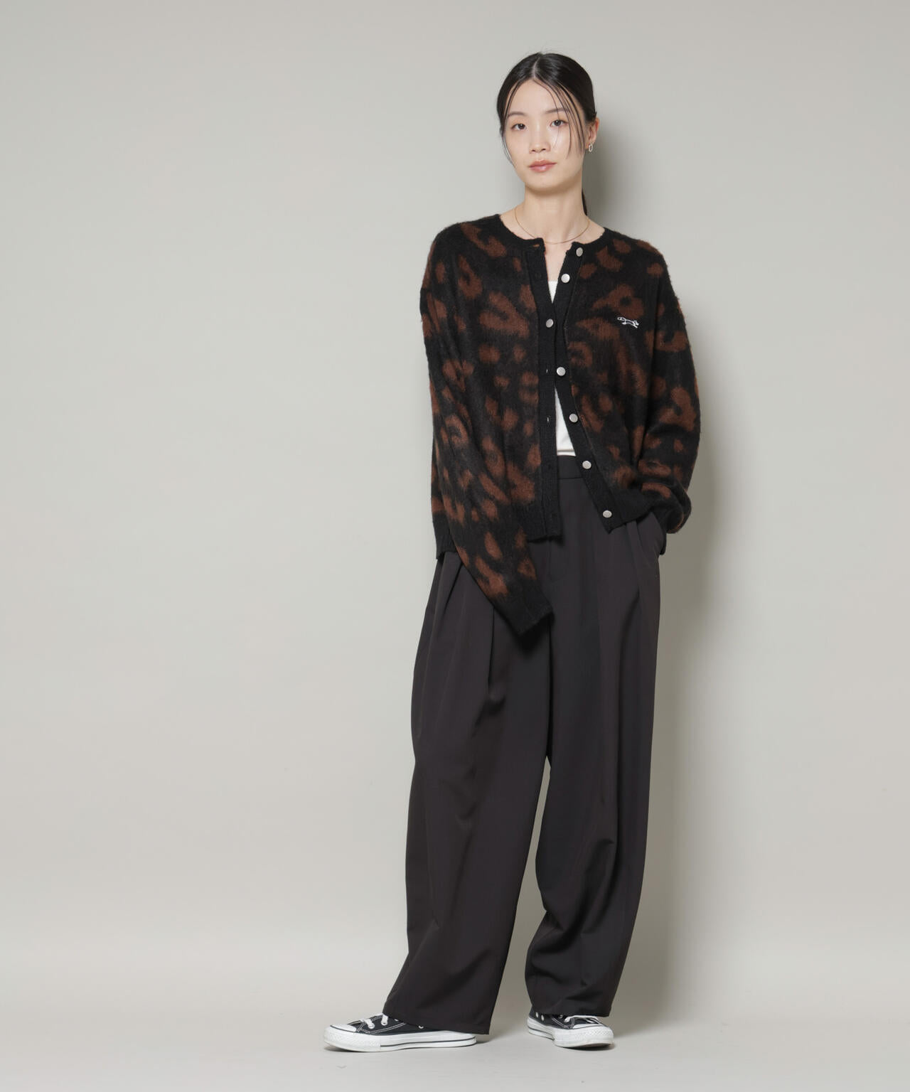 PENNEYS別注TheFOXレオパードクルーカーディガン 6735222337