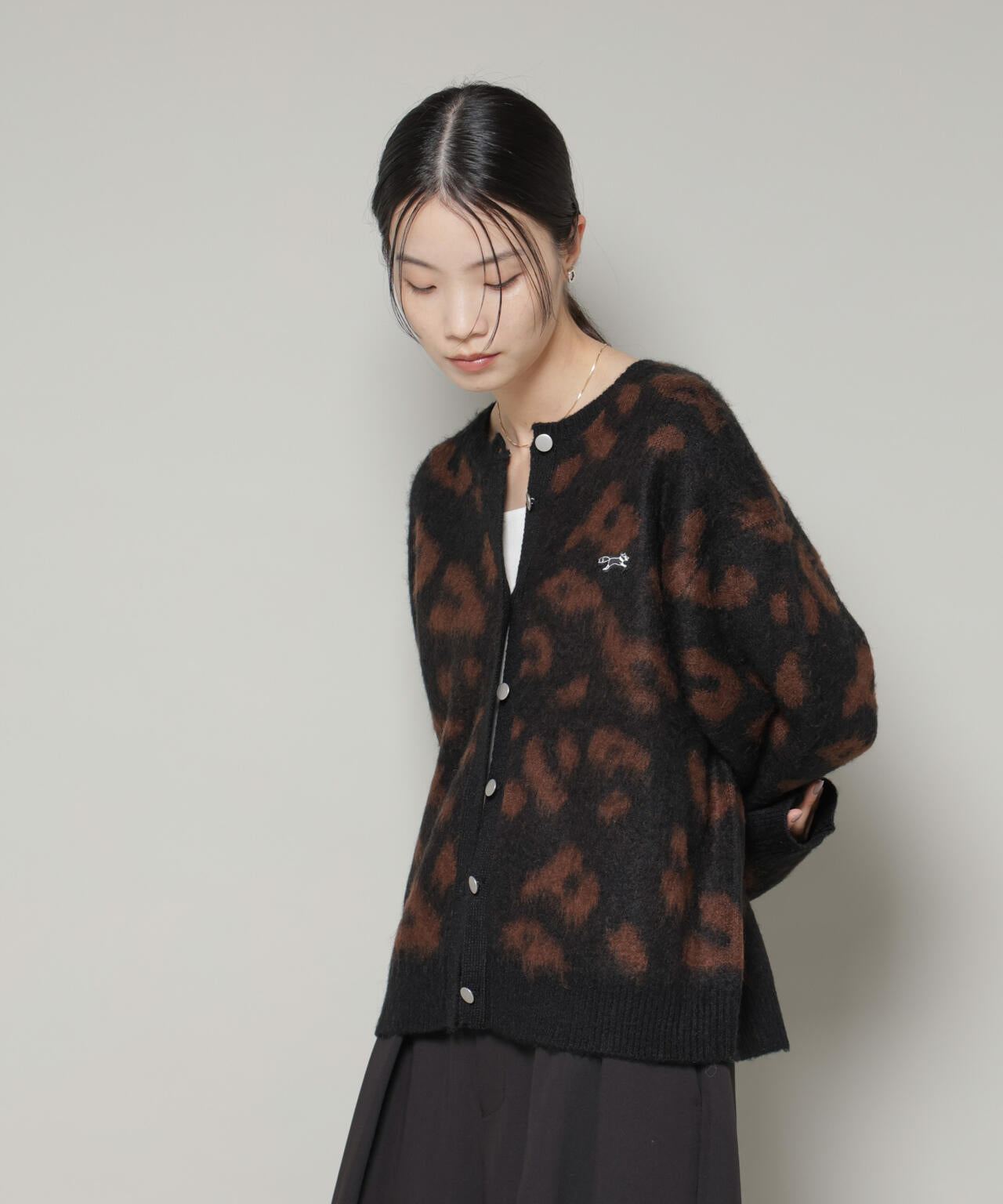 PENNEYS別注TheFOXレオパードクルーカーディガン 6735222337