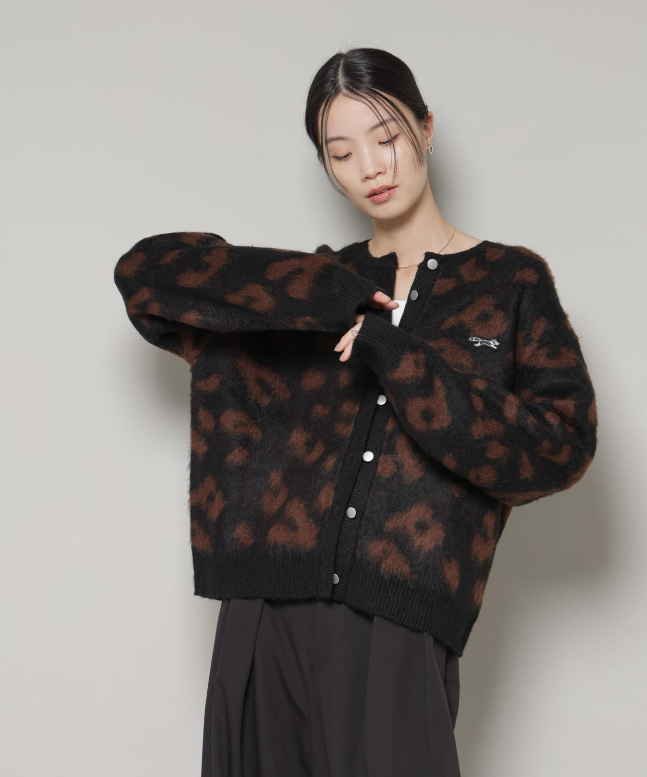 PENNEYS別注TheFOXレオパードクルーカーディガン