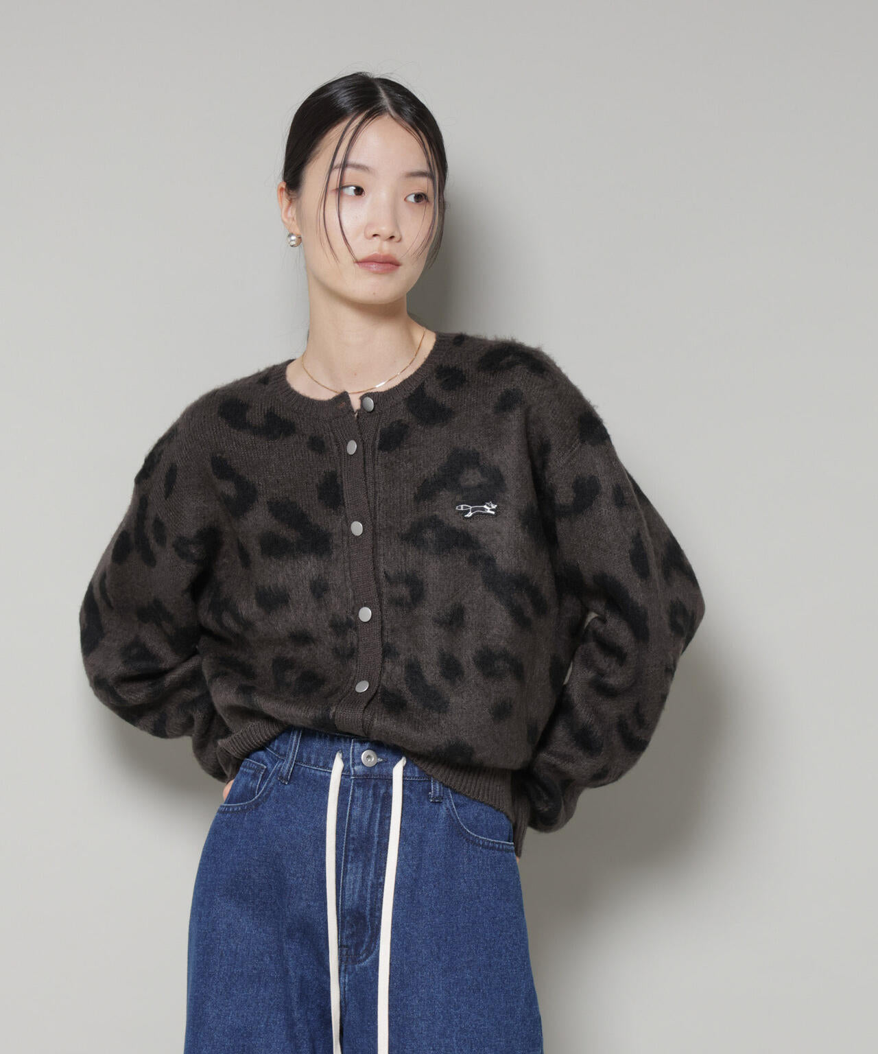 PENNEYS別注TheFOXレオパードクルーカーディガン 6735222337