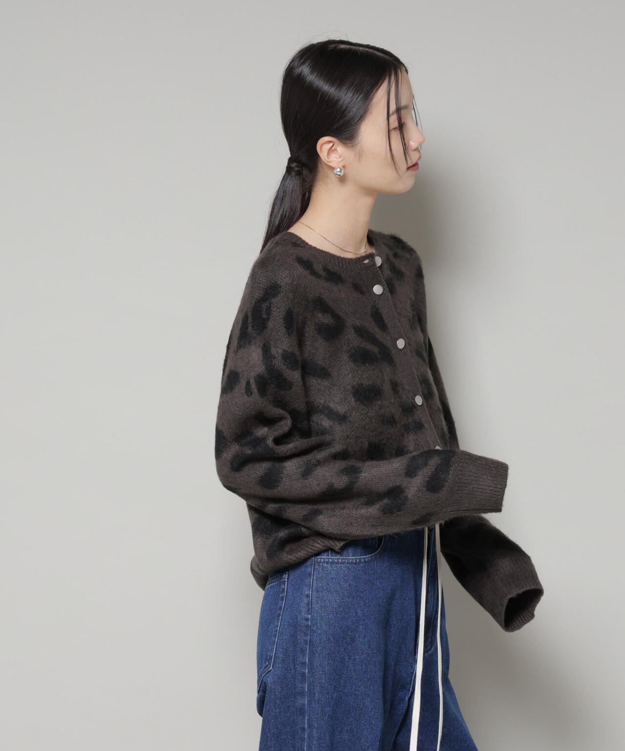 PENNEYS別注TheFOXレオパードクルーカーディガン 6735222337