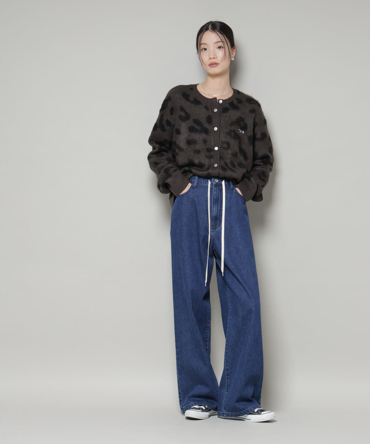 PENNEYS別注TheFOXレオパードクルーカーディガン 6735222337