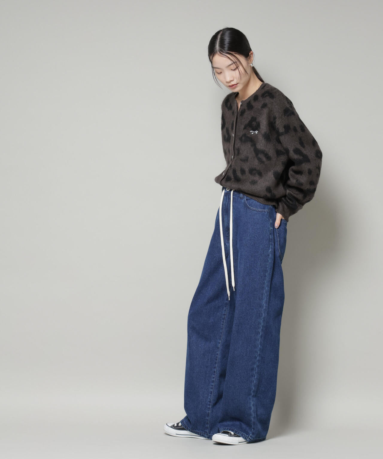 PENNEYS別注TheFOXレオパードクルーカーディガン 6735222337