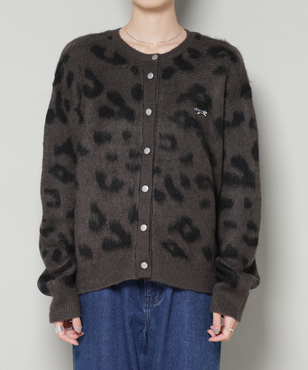 PENNEYS別注TheFOXレオパードクルーカーディガン 6735222337