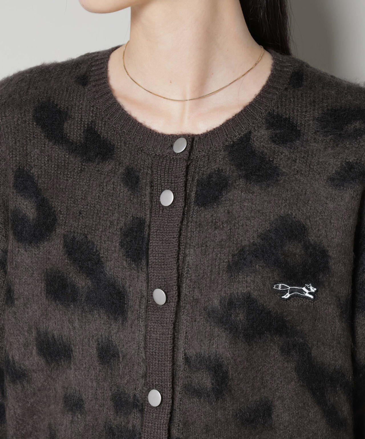 PENNEYS別注TheFOXレオパードクルーカーディガン 6735222337