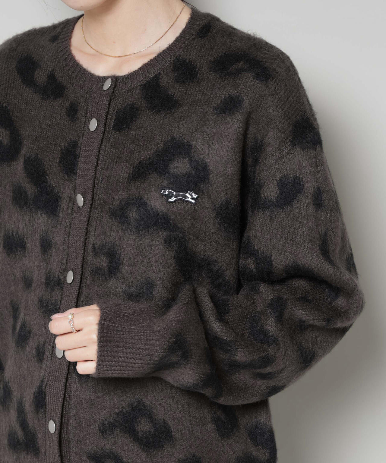 PENNEYS別注TheFOXレオパードクルーカーディガン 6735222337