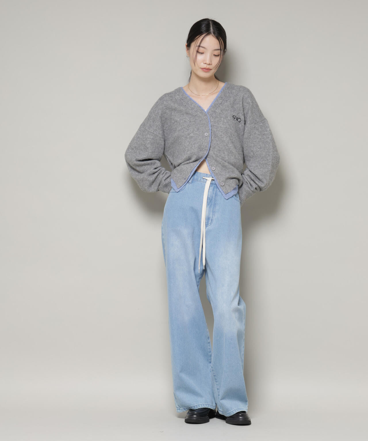 PENNEYS別注TheFOXバイカラーVネックカーディガン 6735222339