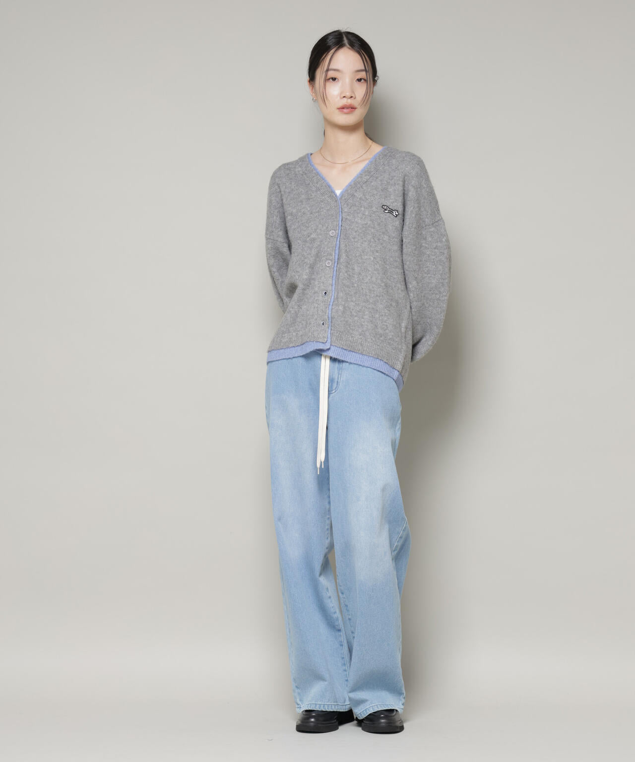 PENNEYS別注TheFOXバイカラーVネックカーディガン 6735222339