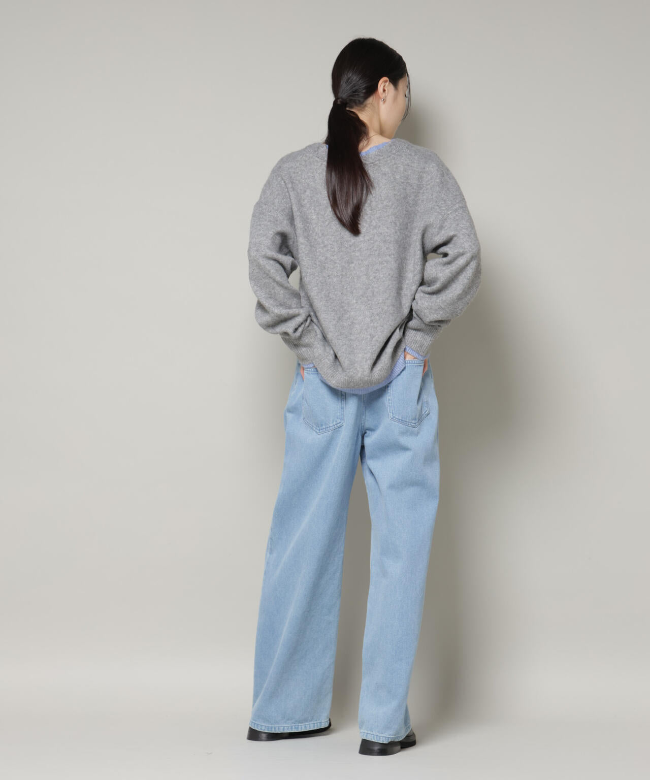 PENNEYS別注TheFOXバイカラーVネックカーディガン 6735222339