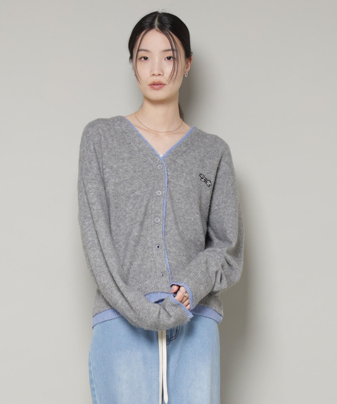 PENNEYS別注TheFOXバイカラーVネックカーディガン 6735222339