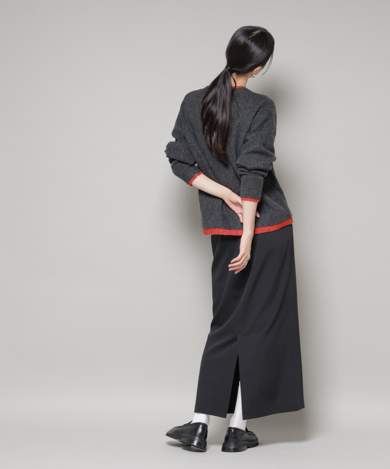 PENNEYS別注TheFOXバイカラーVネックカーディガン 6735222339