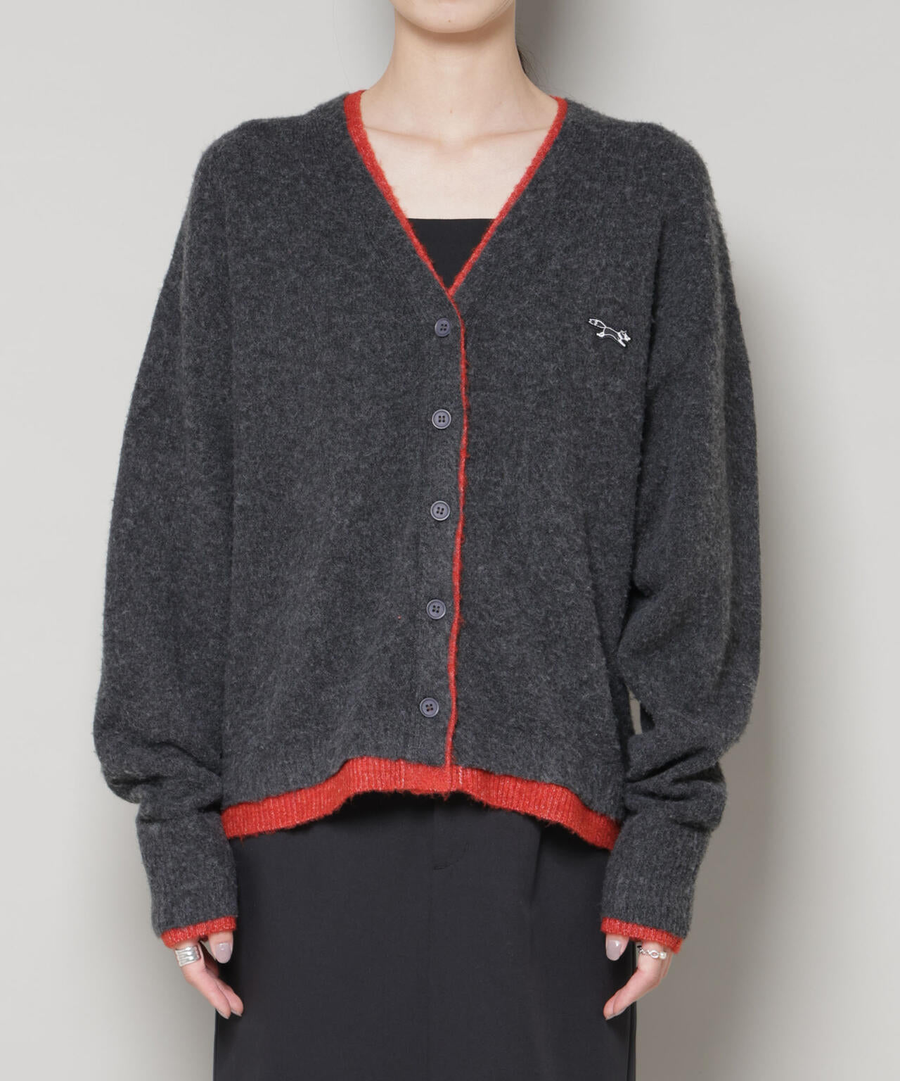 PENNEYS別注TheFOXバイカラーVネックカーディガン 6735222339