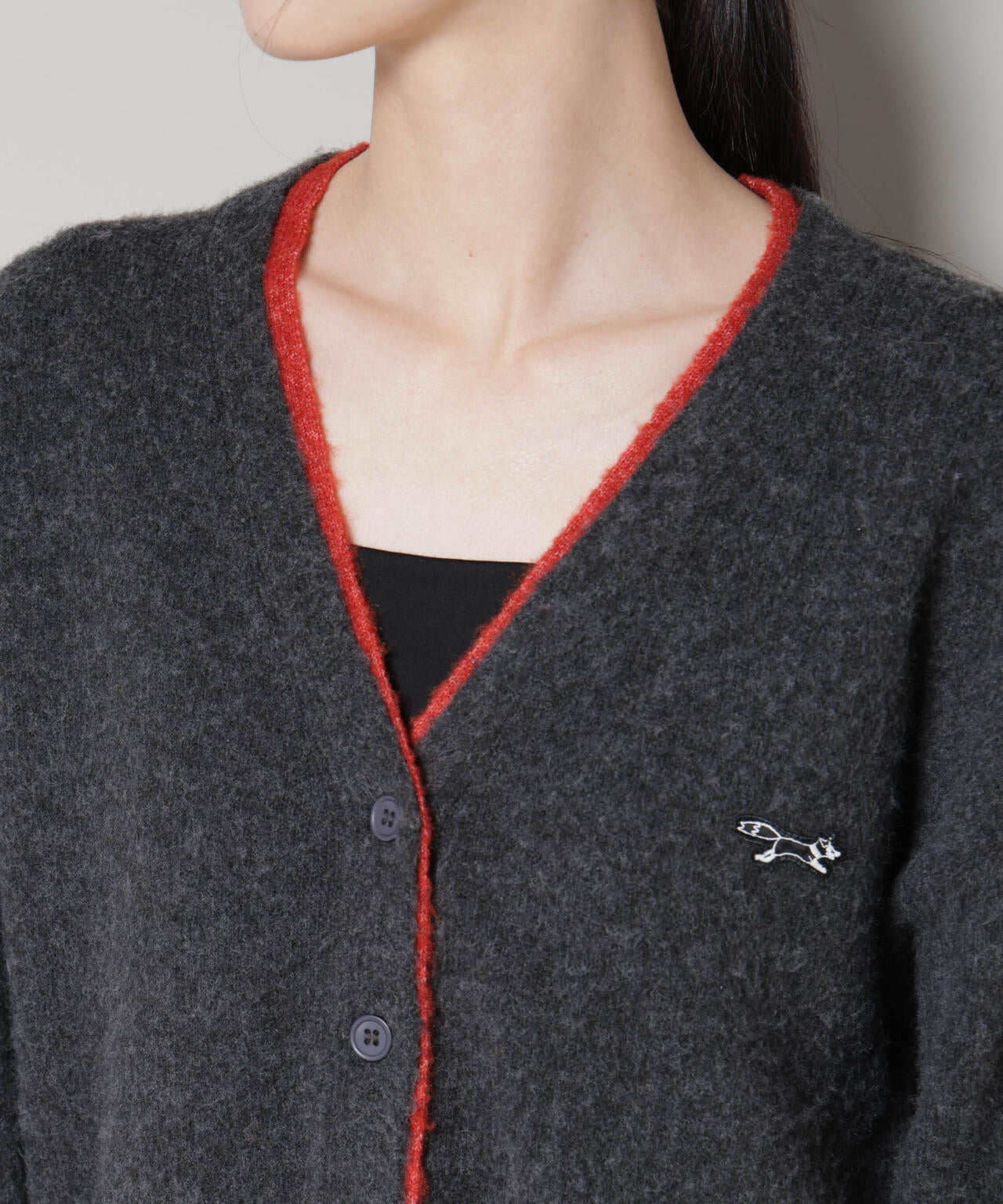 PENNEYS別注TheFOXバイカラーVネックカーディガン 6735222339