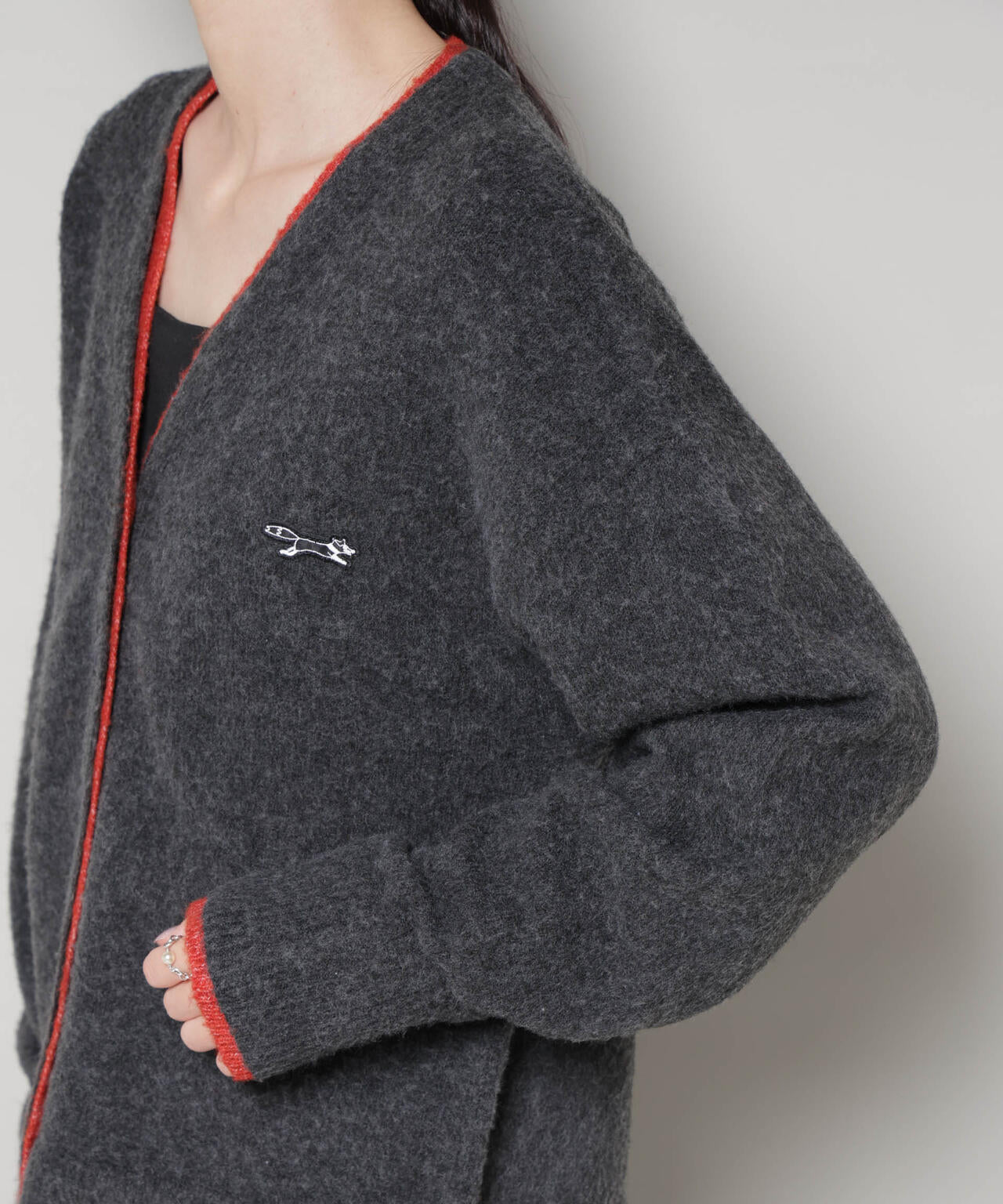 PENNEYS別注TheFOXバイカラーVネックカーディガン 6735222339