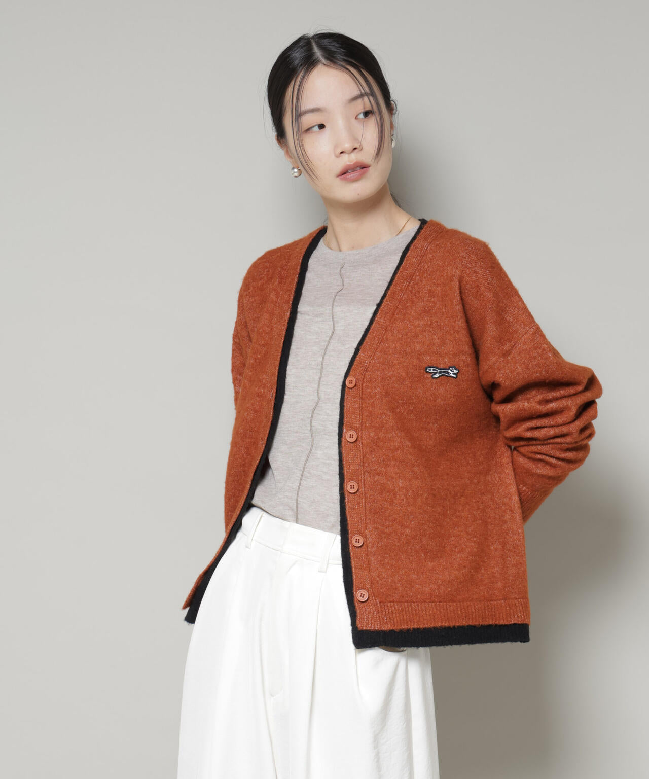 PENNEYS別注TheFOXバイカラーVネックカーディガン 6735222339