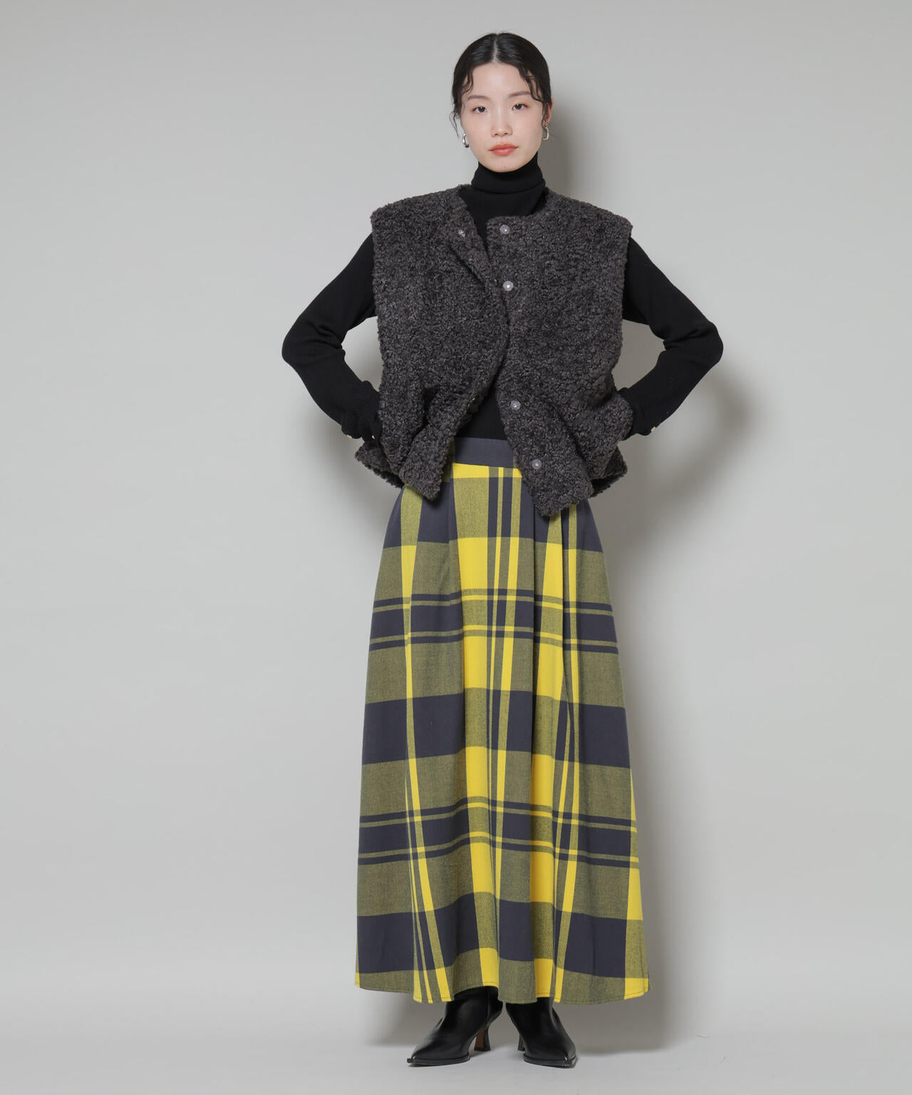 洗濯機洗可メタルボタンリブニット 6735222343