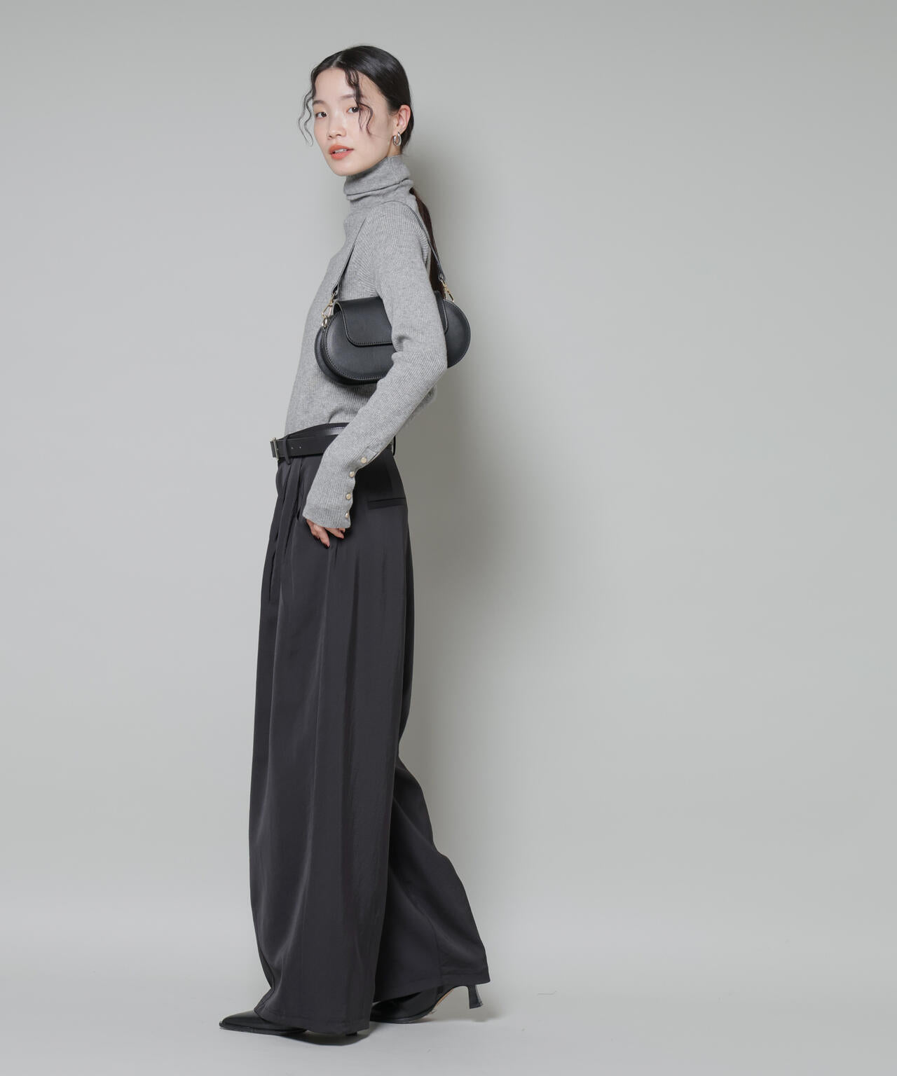 洗濯機洗可メタルボタンリブニット 6735222343