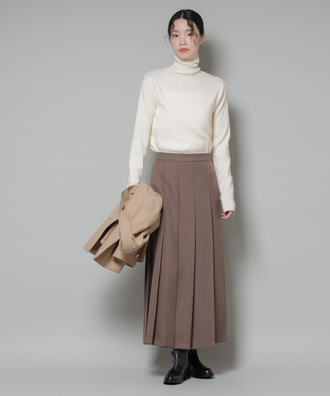 洗濯機洗可メタルボタンリブニット 6735222343