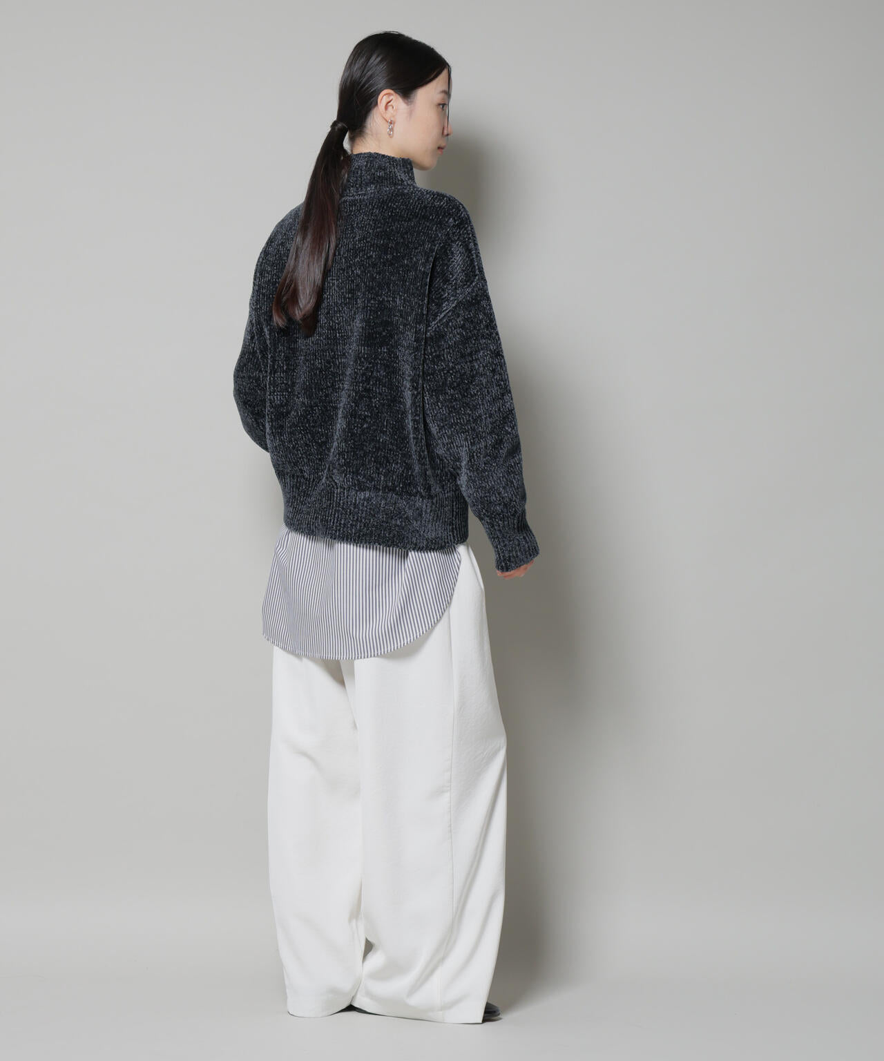 ベロアモールハイネックワイドニット 6735222344