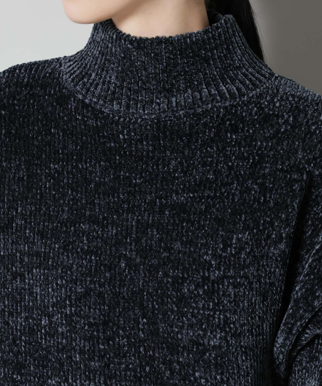ベロアモールハイネックワイドニット 6735222344