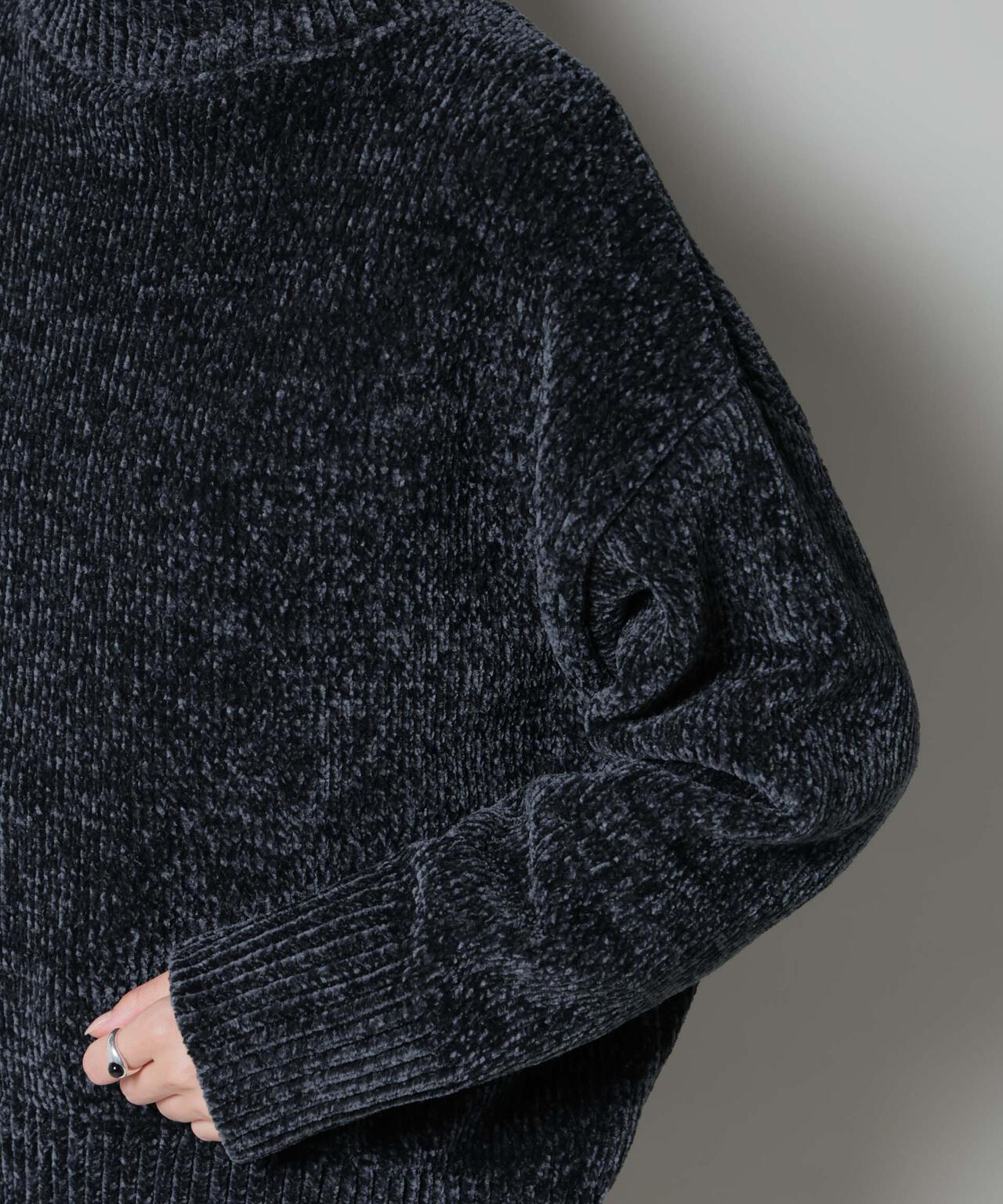 ベロアモールハイネックワイドニット 6735222344