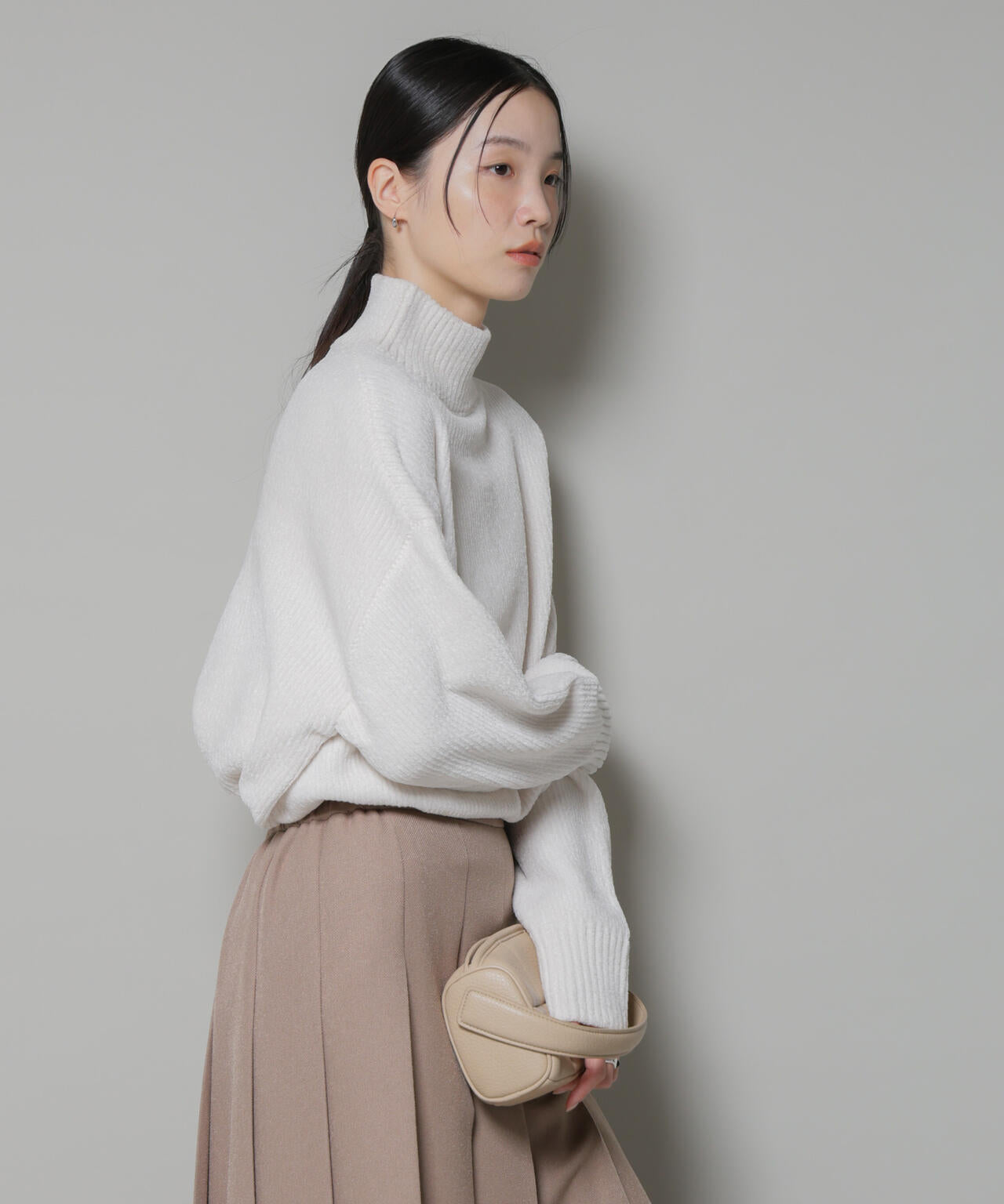 ベロアモールハイネックワイドニット 6735222344