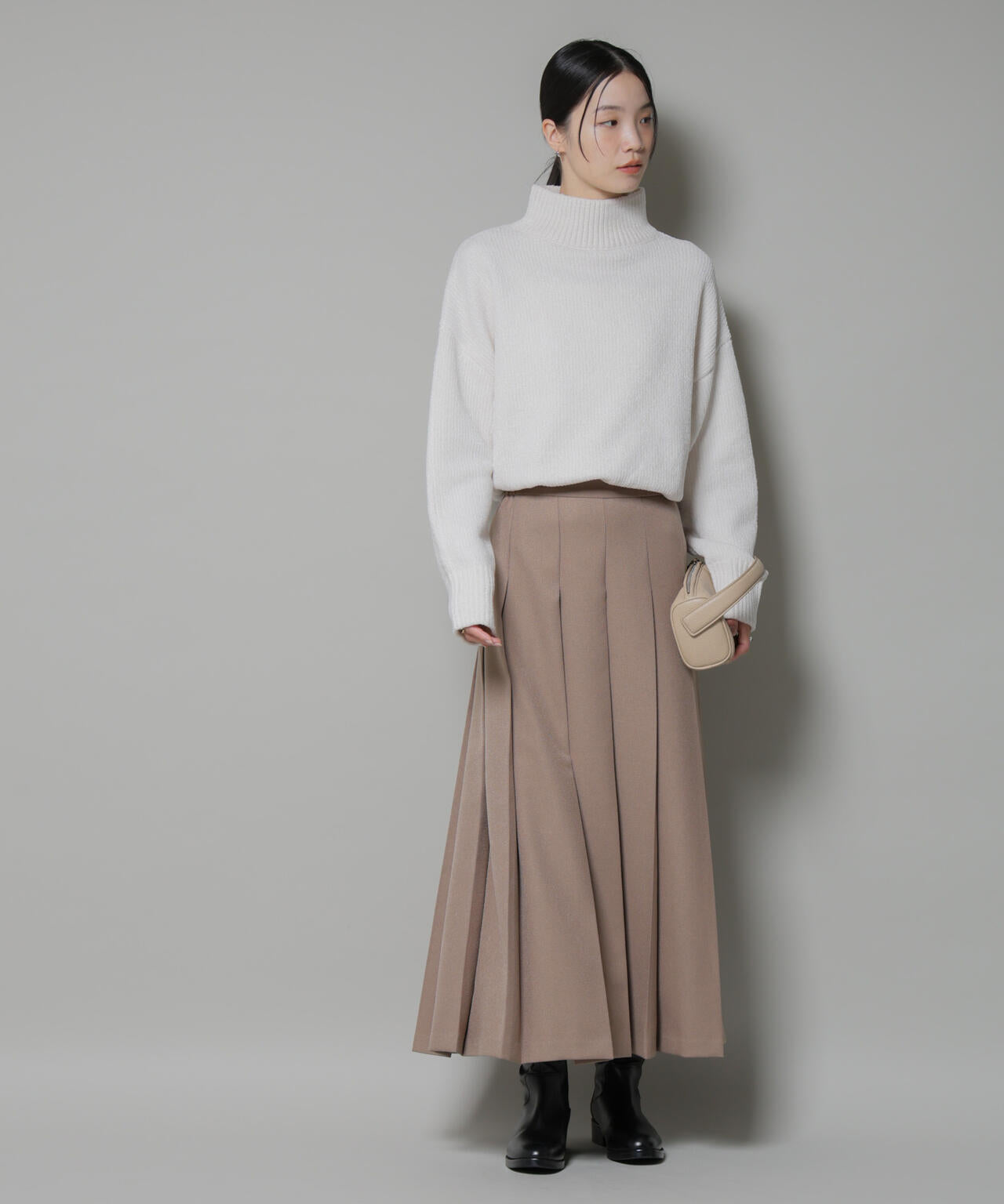 ベロアモールハイネックワイドニット 6735222344