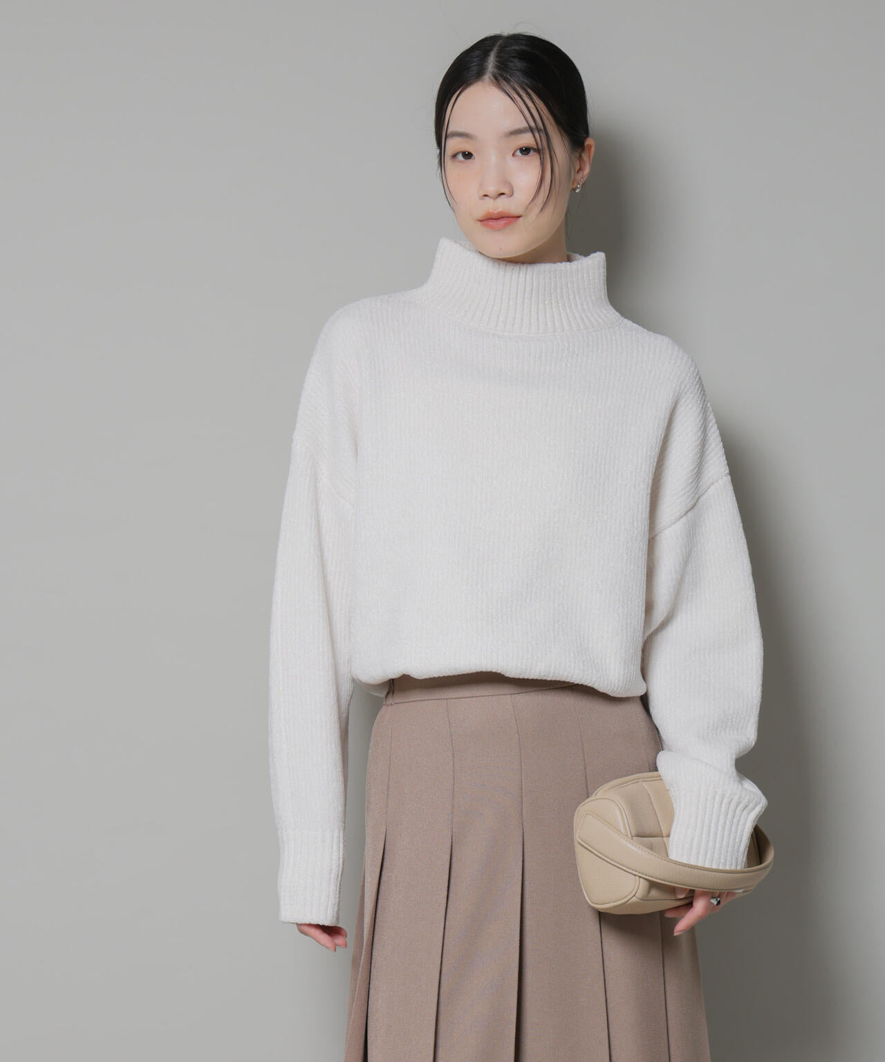 ベロアモールハイネックワイドニット 6735222344