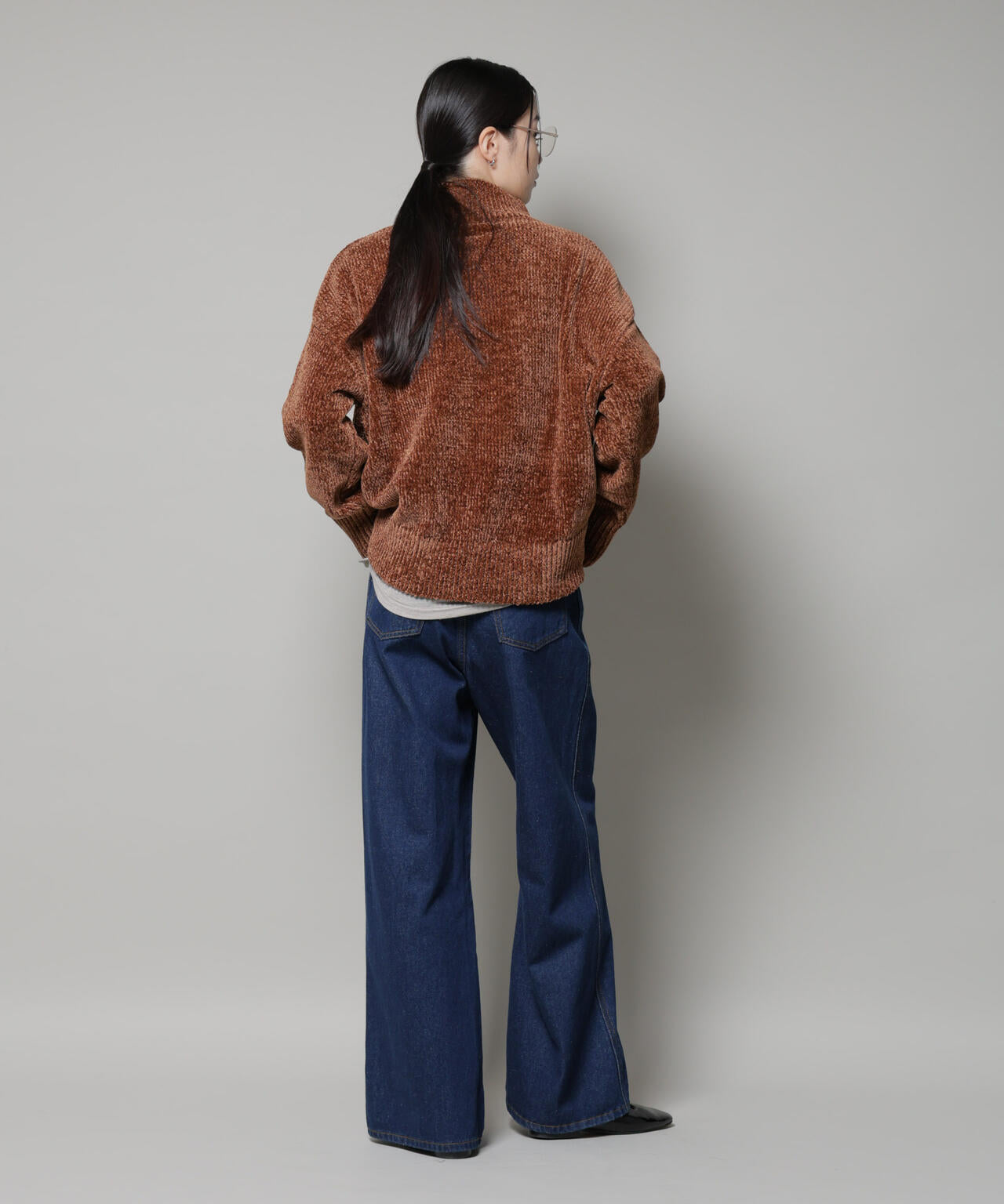 ベロアモールハイネックワイドニット 6735222344