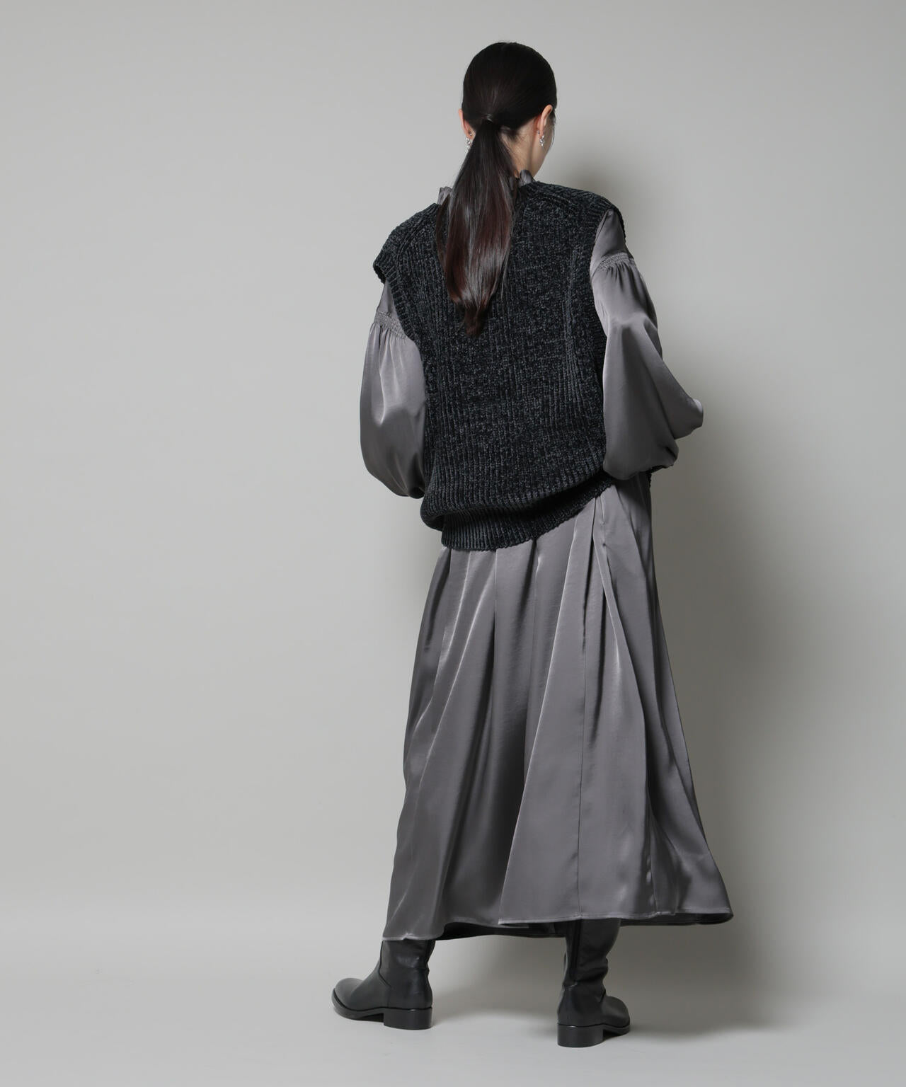 ベロアモールVネックニットベスト 6735222345