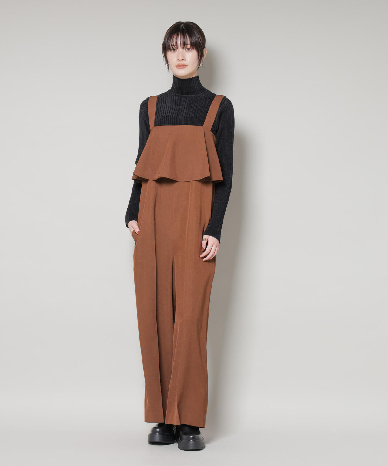 前後2wayボタンネックベロアモールニット 6735222347