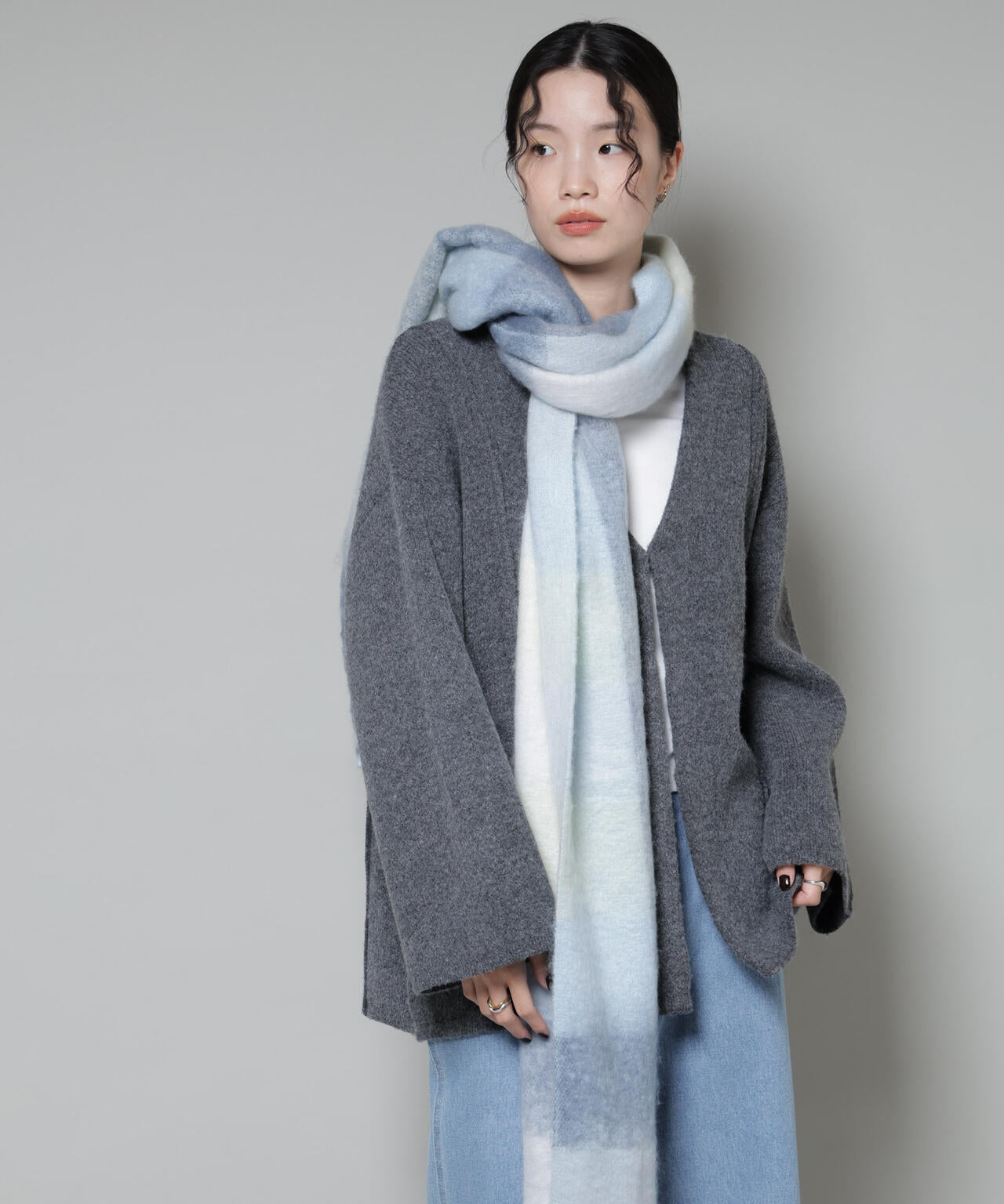 総針ニットジャケットカーディガン 6735222349