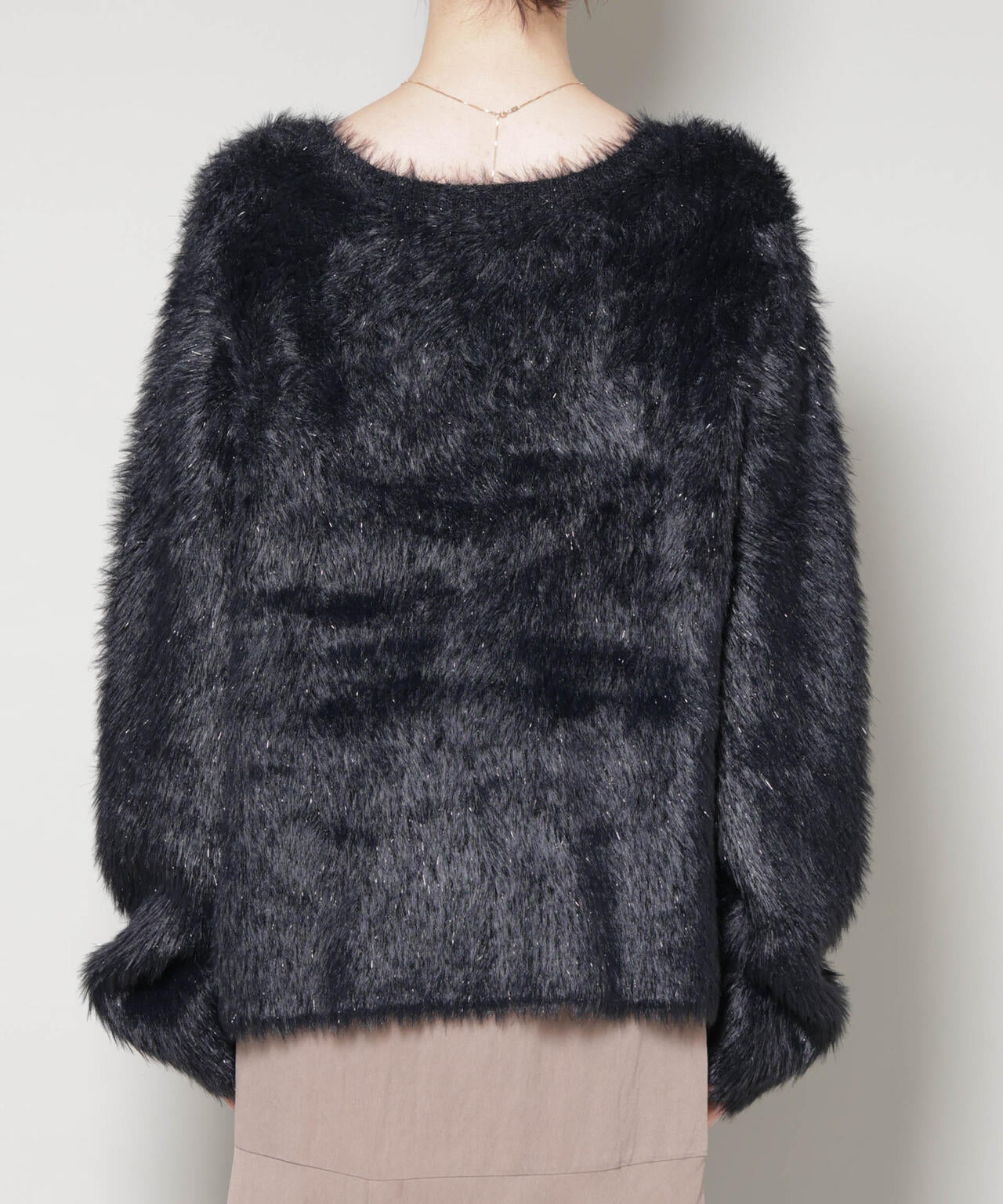 ミックスシャギーボートネックワイドニット 6735222352